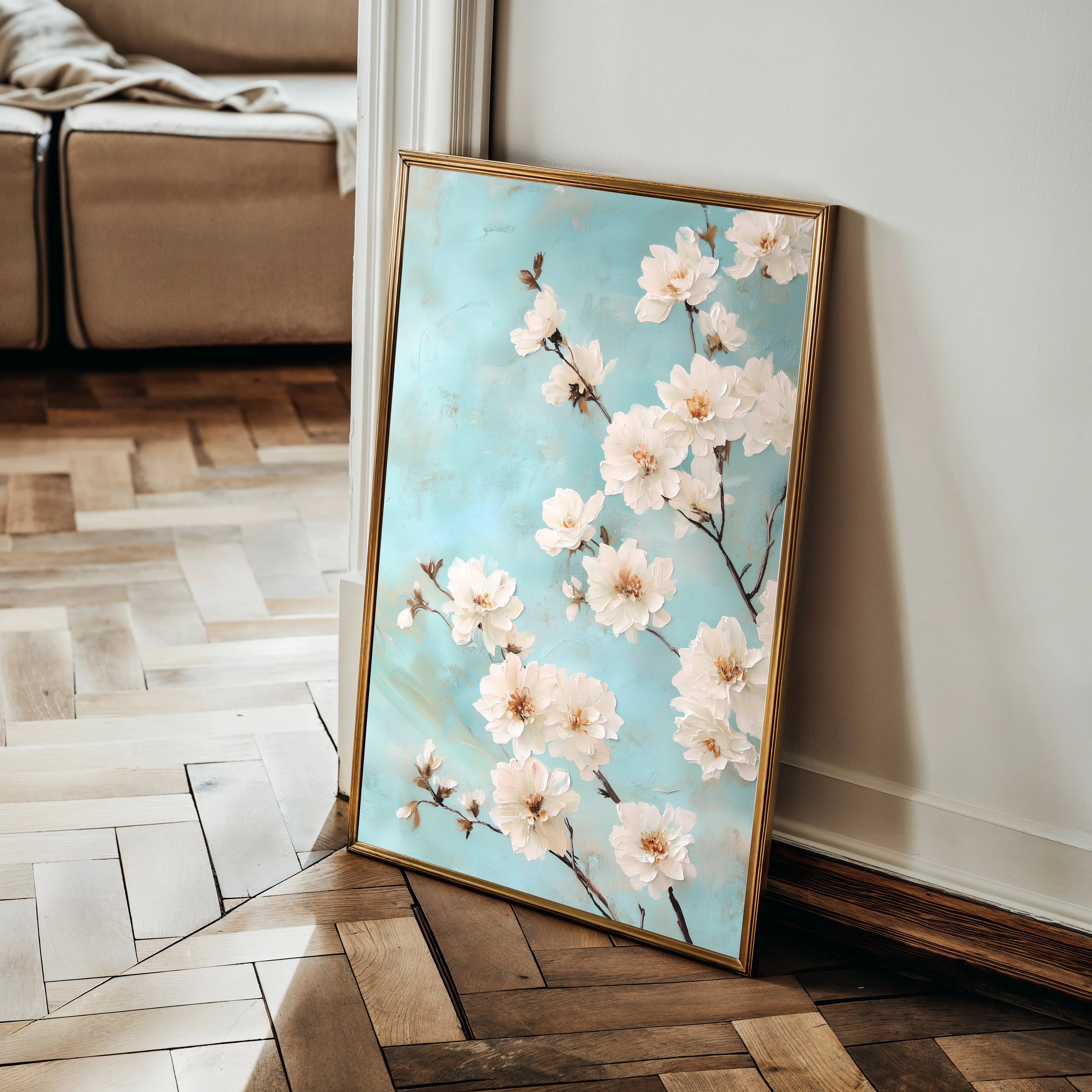 Floral 1026 Canvas Art 60 x 40 cm / Black