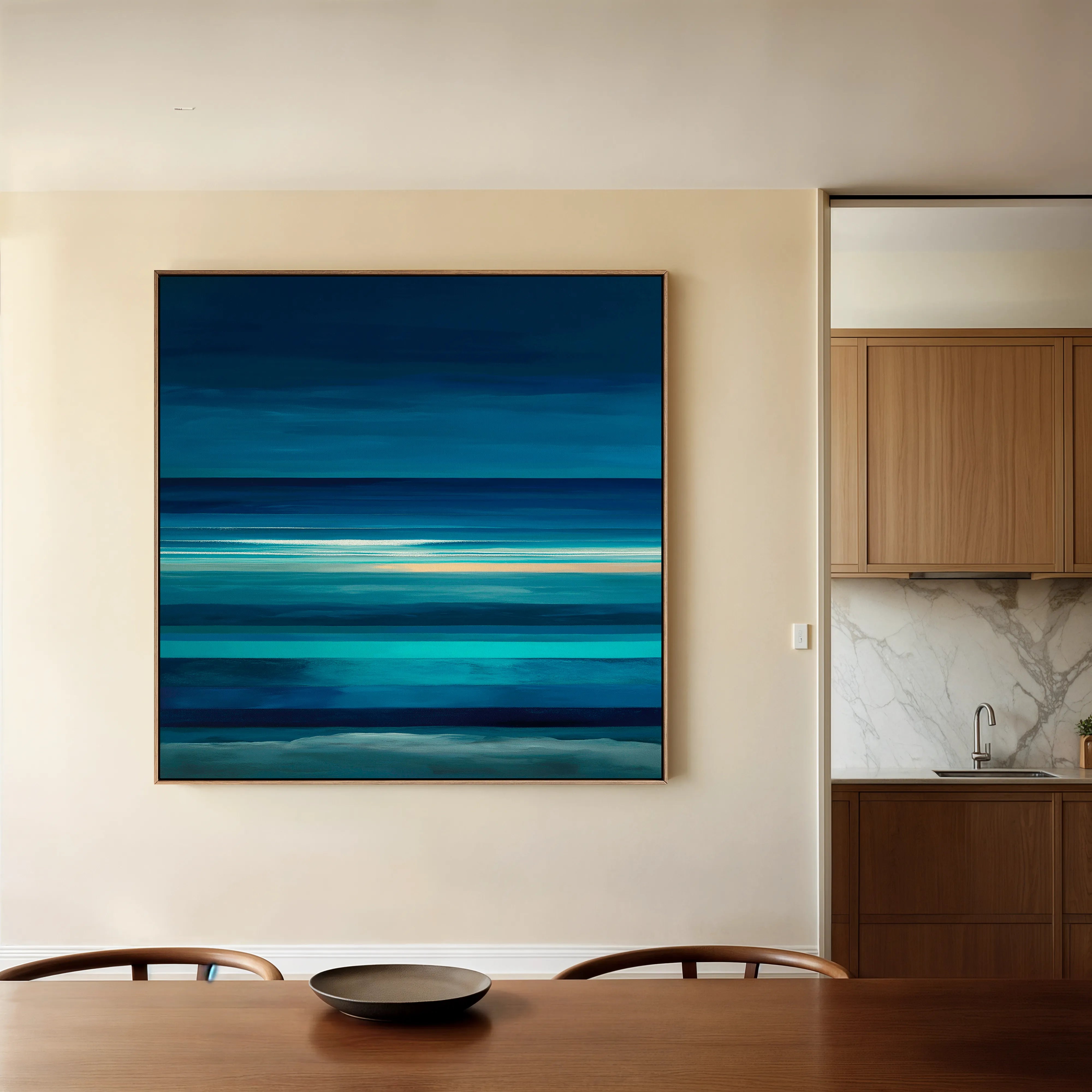 Abstract 1027 Canvas Art 60 x 60 cm / Black