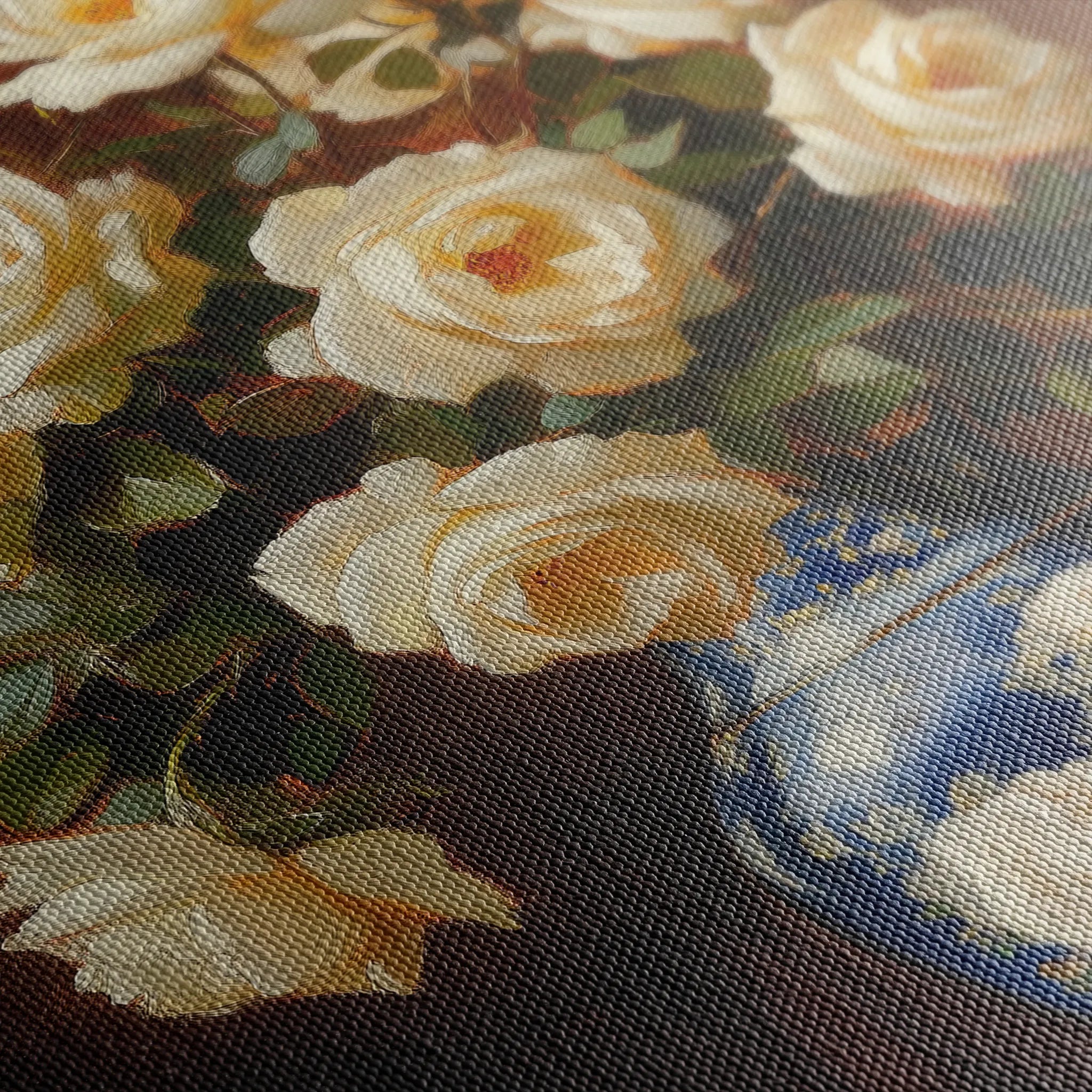 Floral 1027 Canvas Art 60 x 40 cm / Black