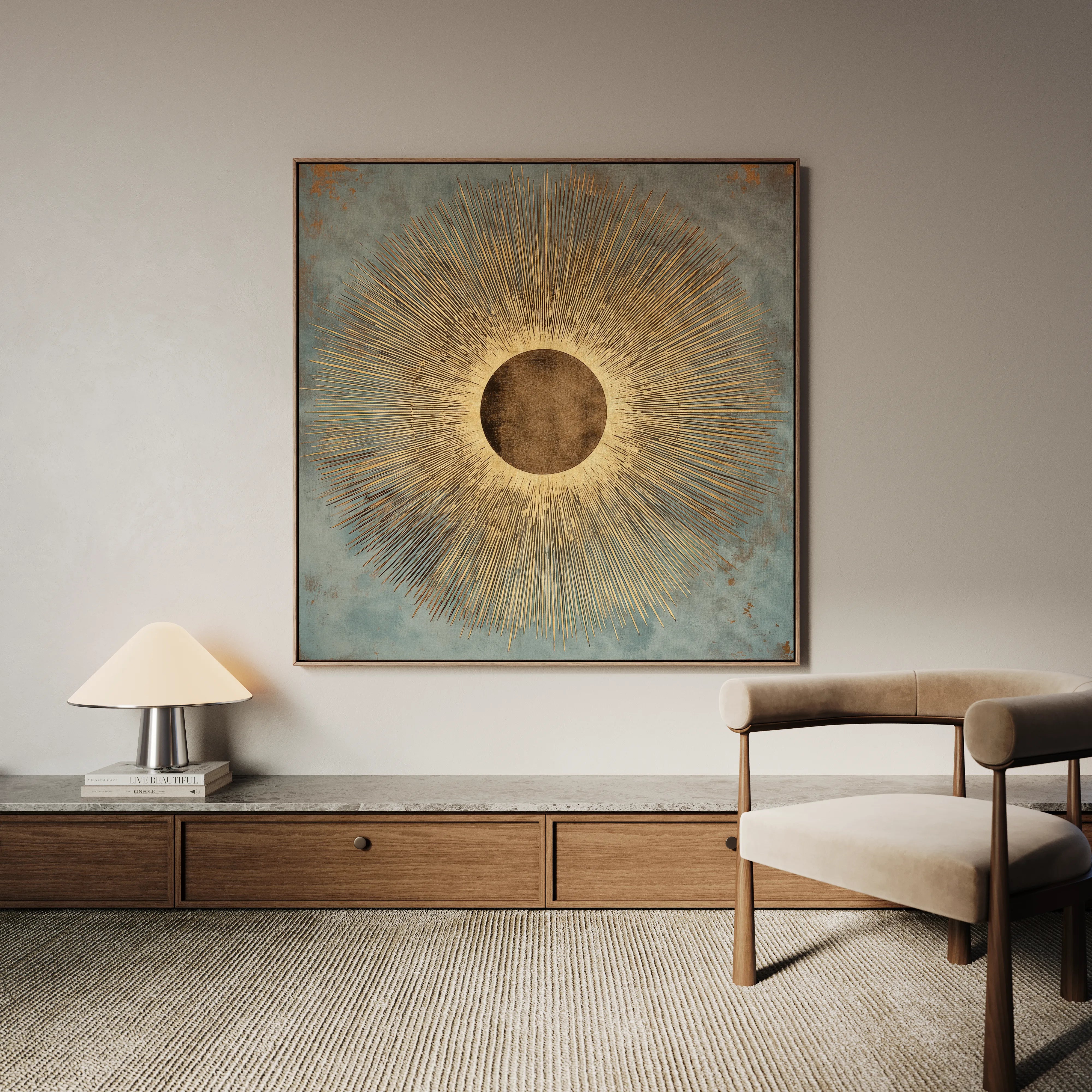 Abstract 1028 Canvas Art 60 x 60 cm / Black