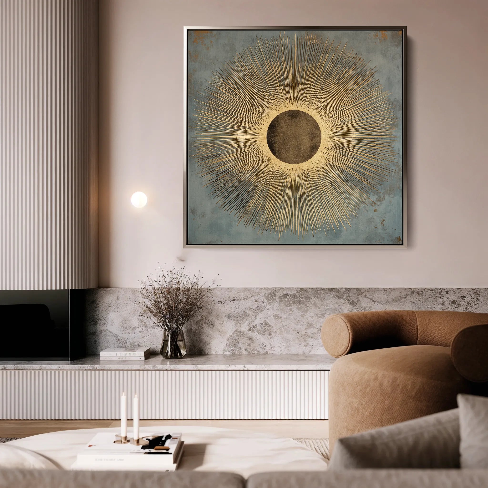 Abstract 1028 Canvas Art 60 x 60 cm / Black