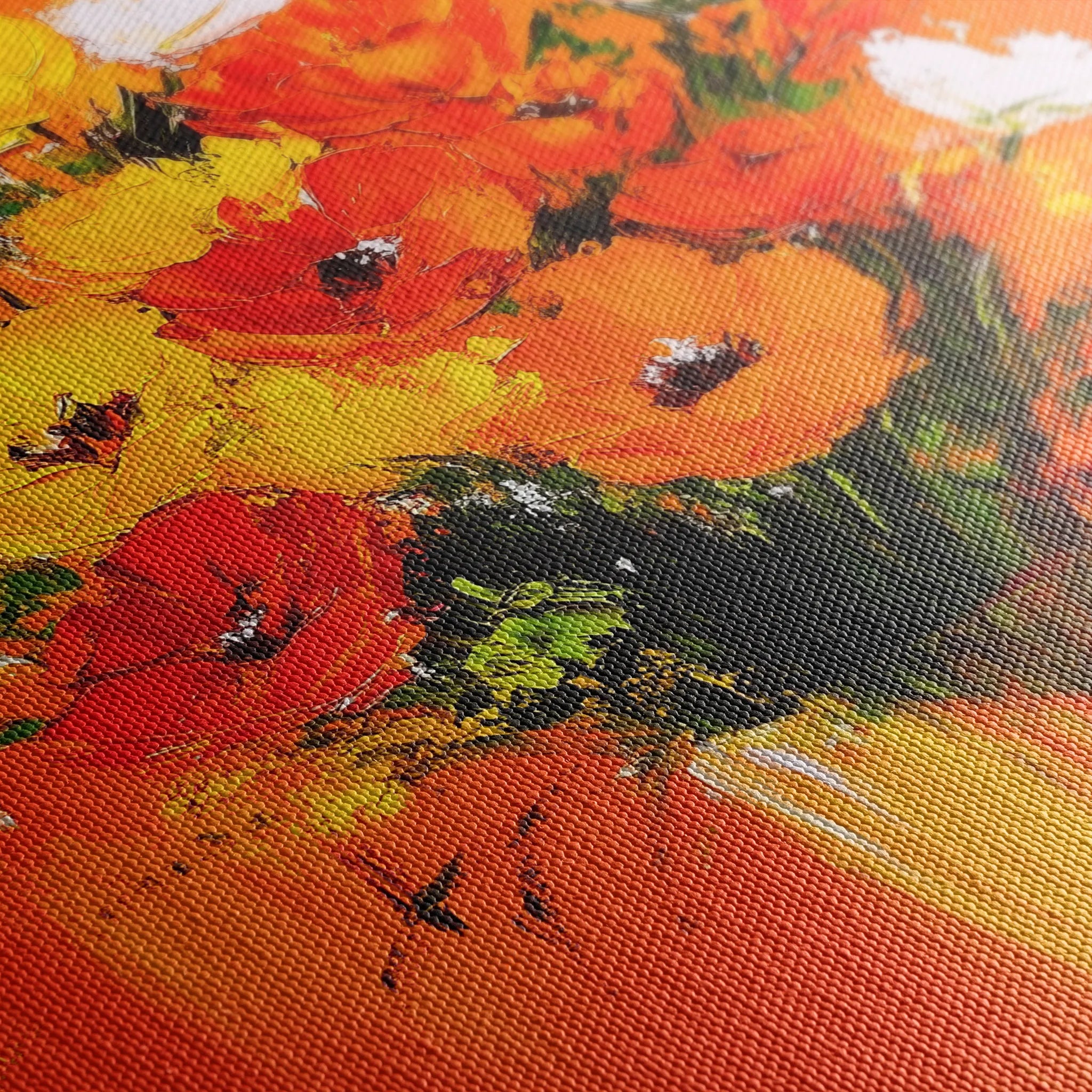 Floral 1028 Canvas Art 60 x 40 cm / Black