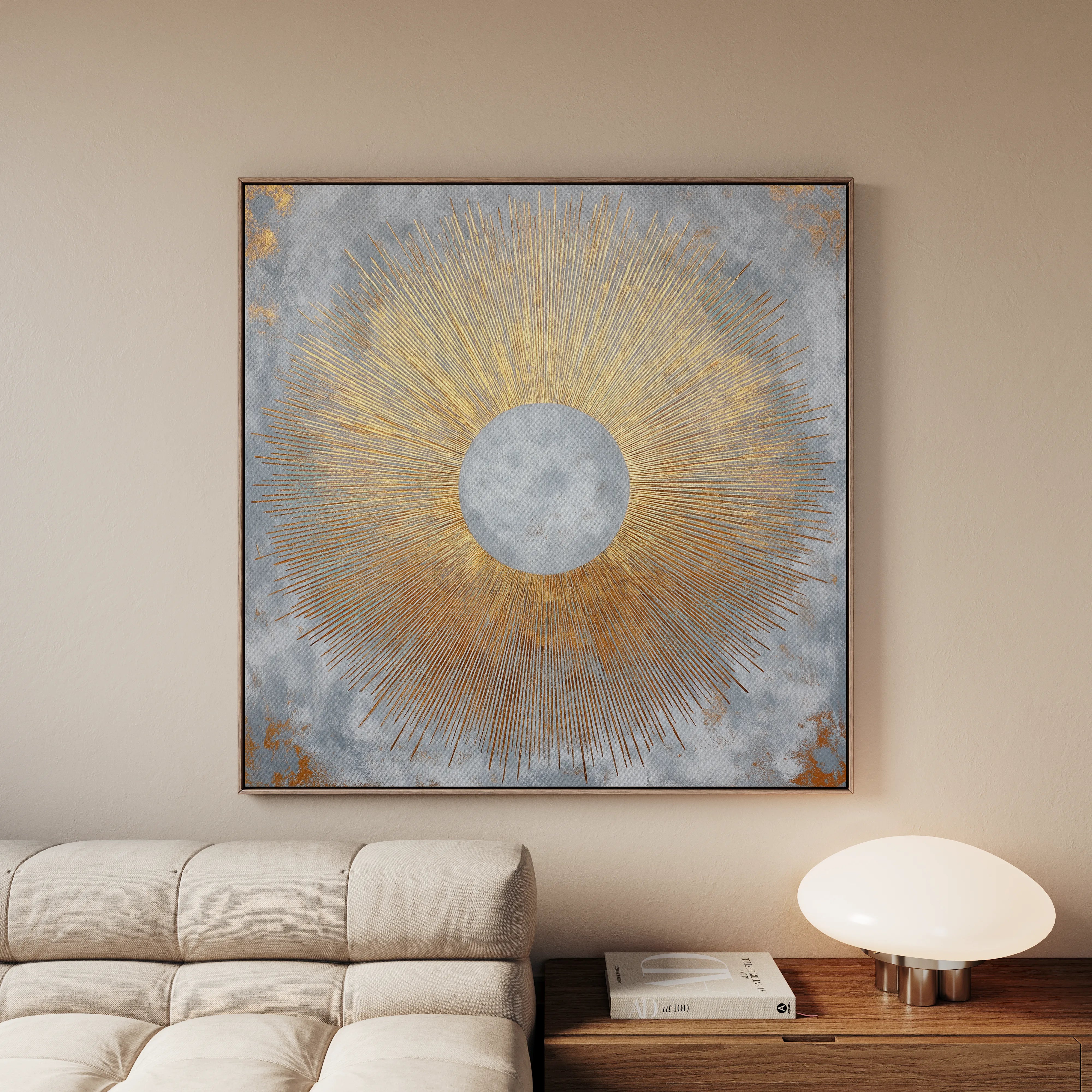Abstract 1029 Canvas Art 60 x 60 cm / Black