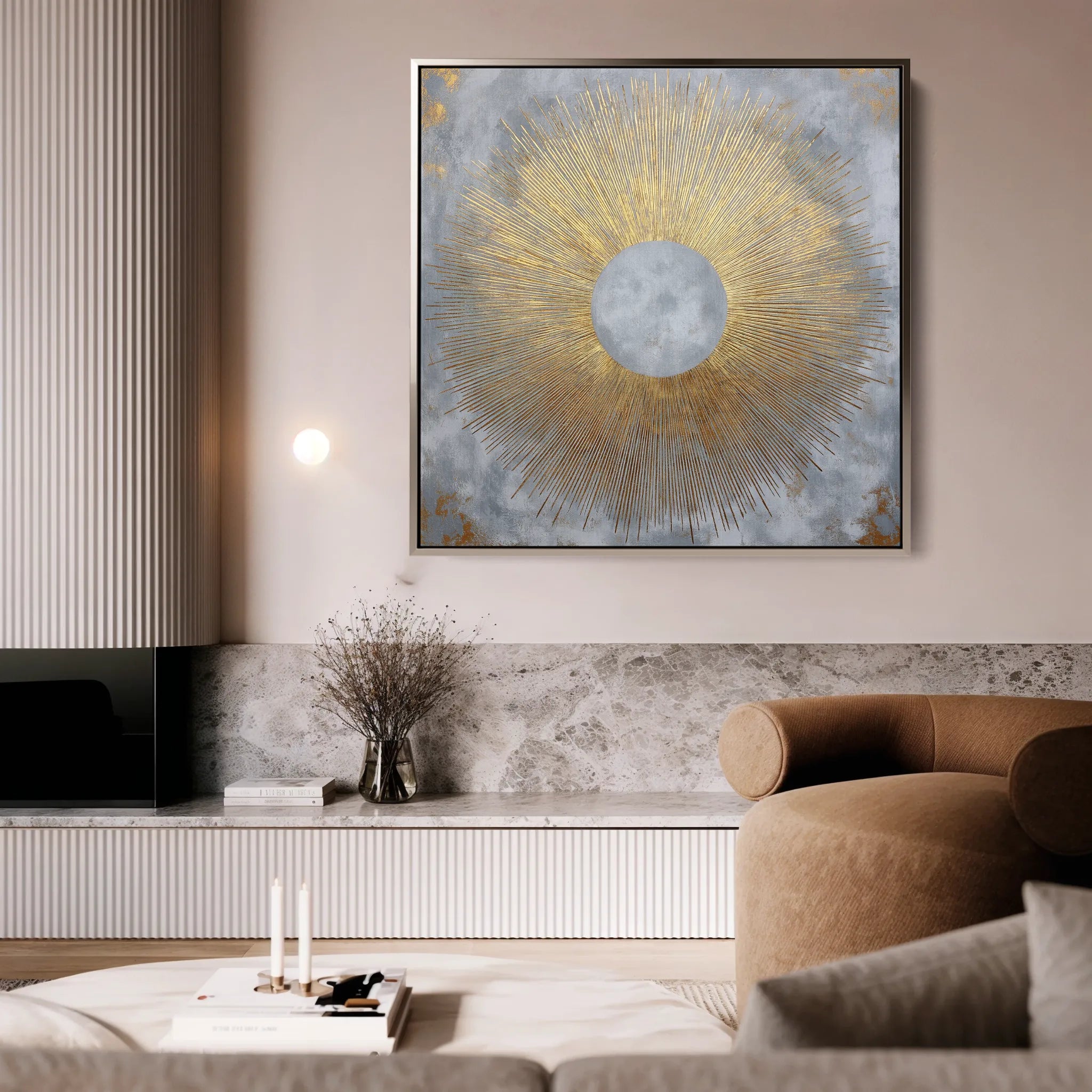 Abstract 1029 Canvas Art 60 x 60 cm / Black