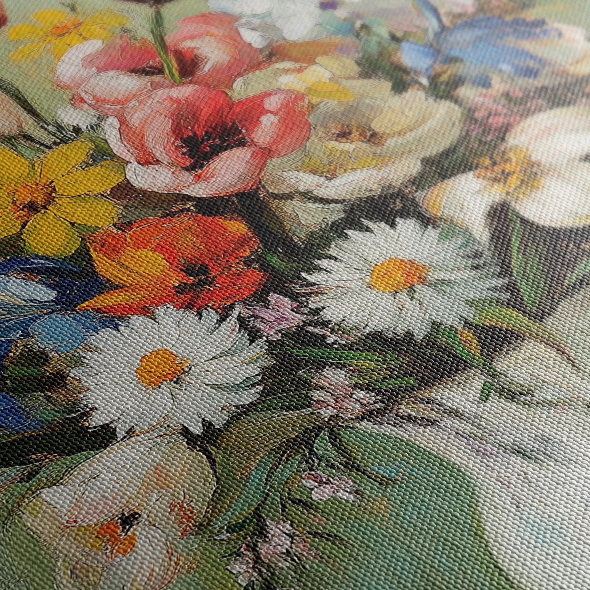 Floral 1029 Canvas Art 60 x 40 cm / Black
