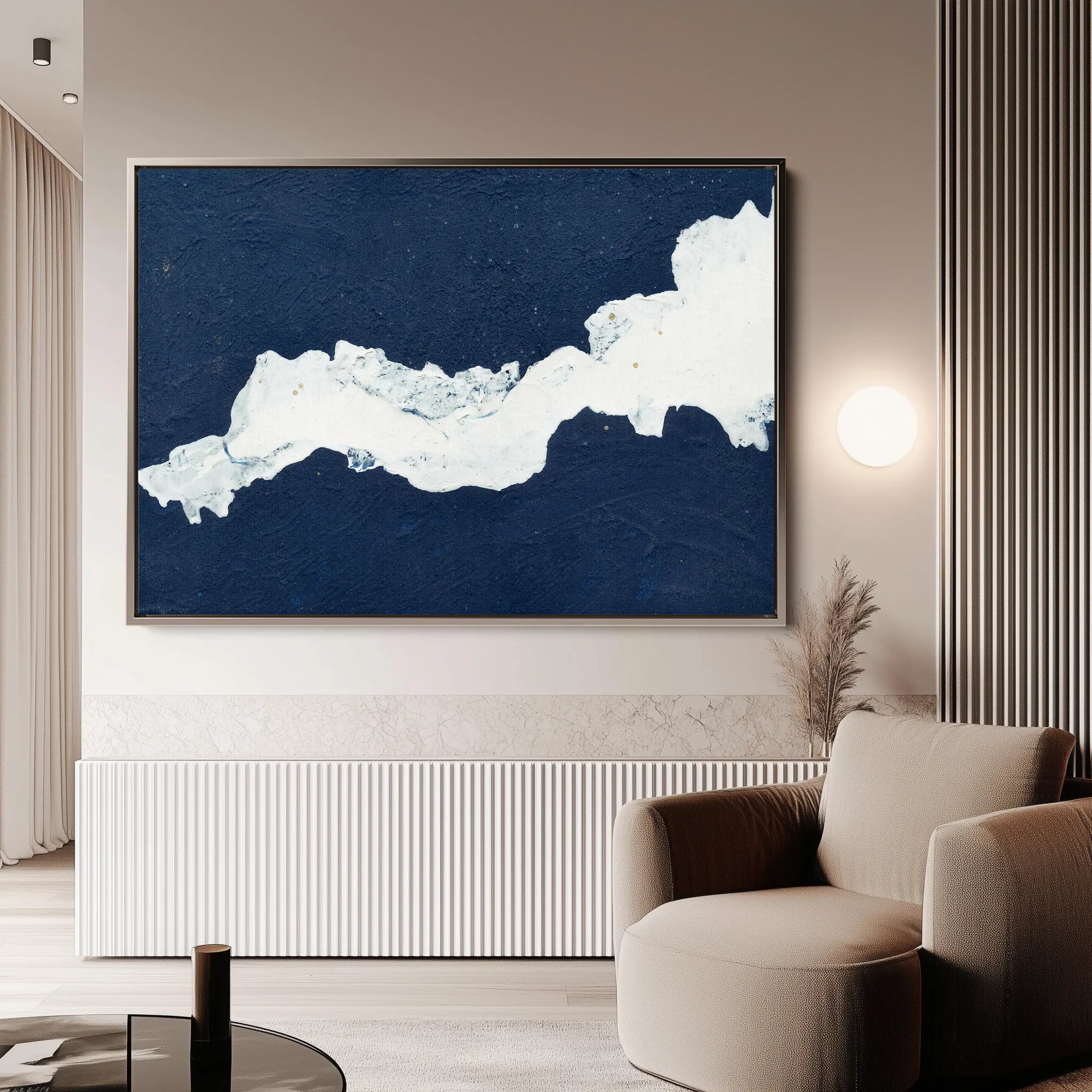 Abstract 103 Canvas Art 60 x 40 cm / Black