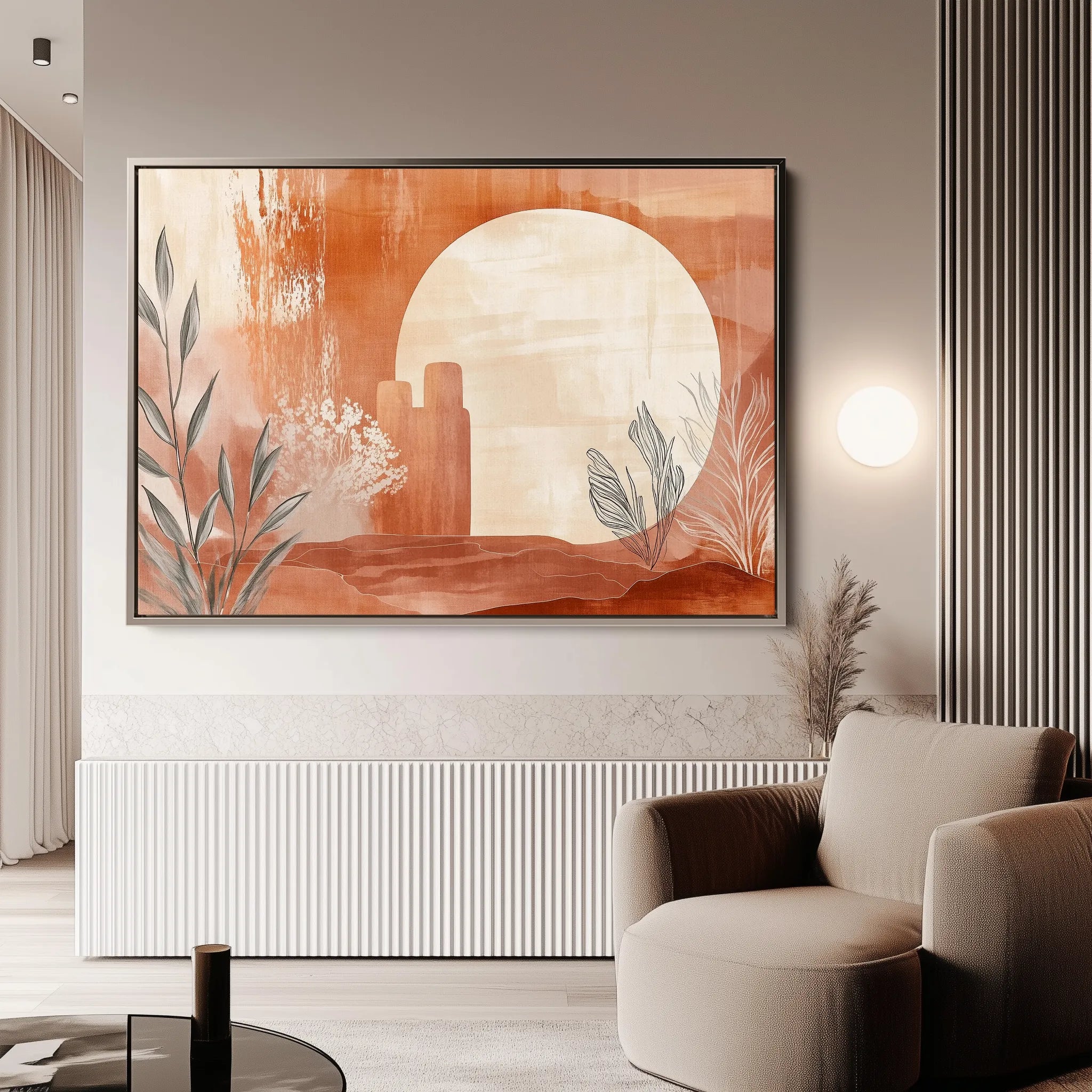 Boho 103 Canvas Art 60 x 40 cm / Black