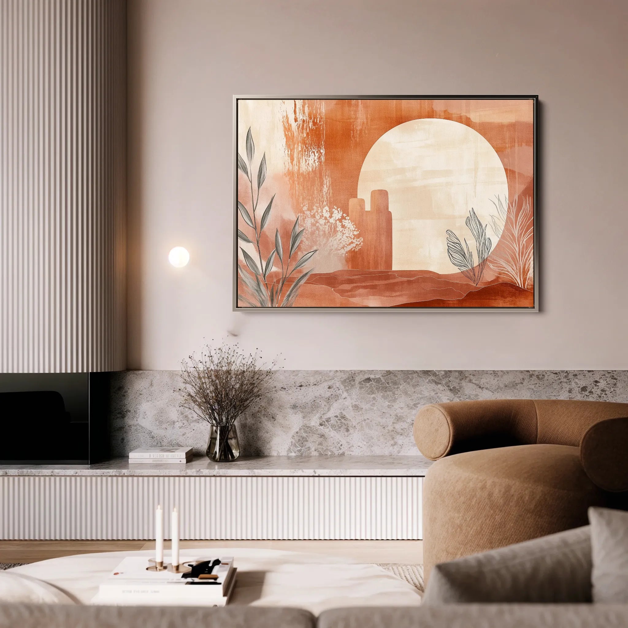 Boho 103 Canvas Art 60 x 40 cm / Black