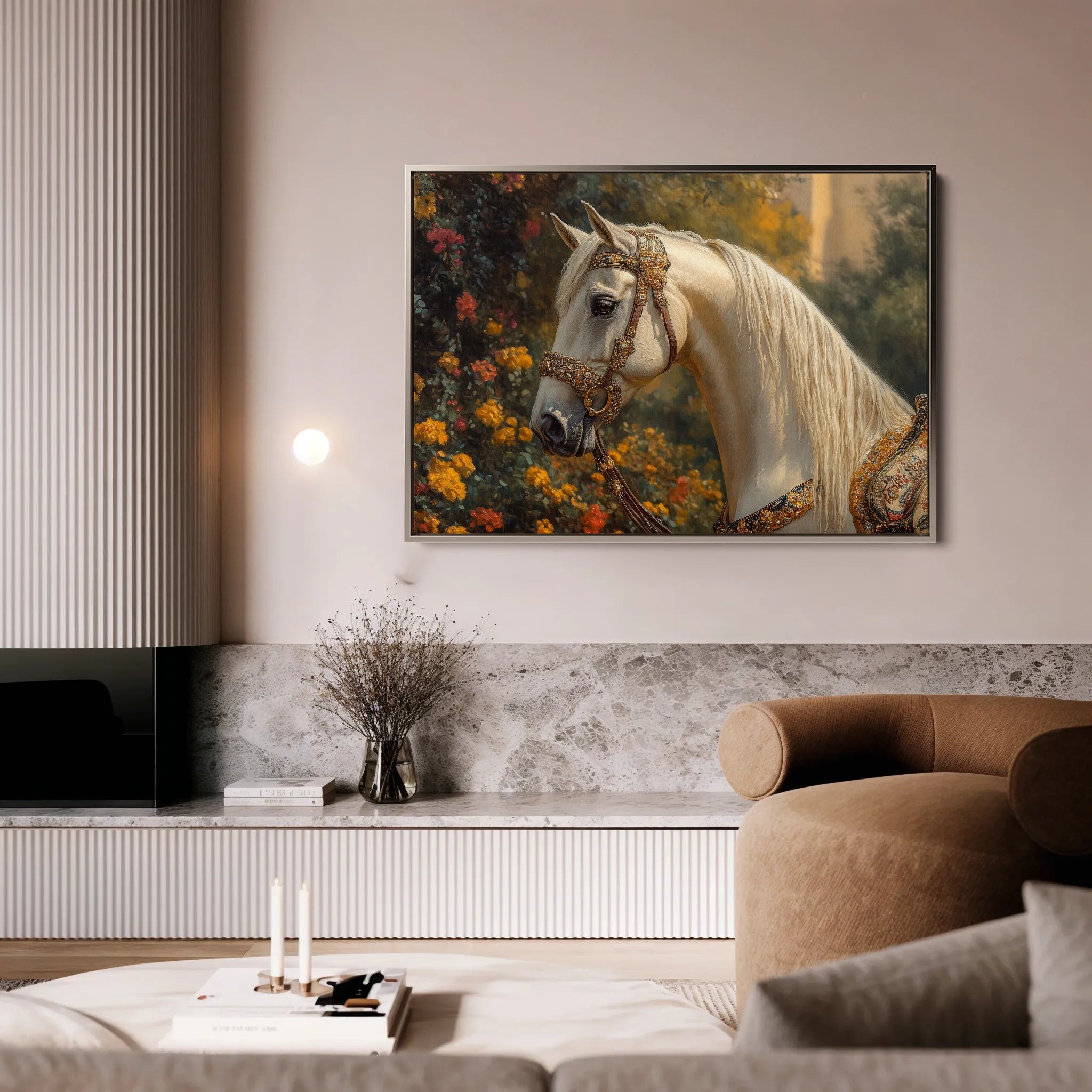 Horses 103 Canvas Art 60 x 40 cm / Black