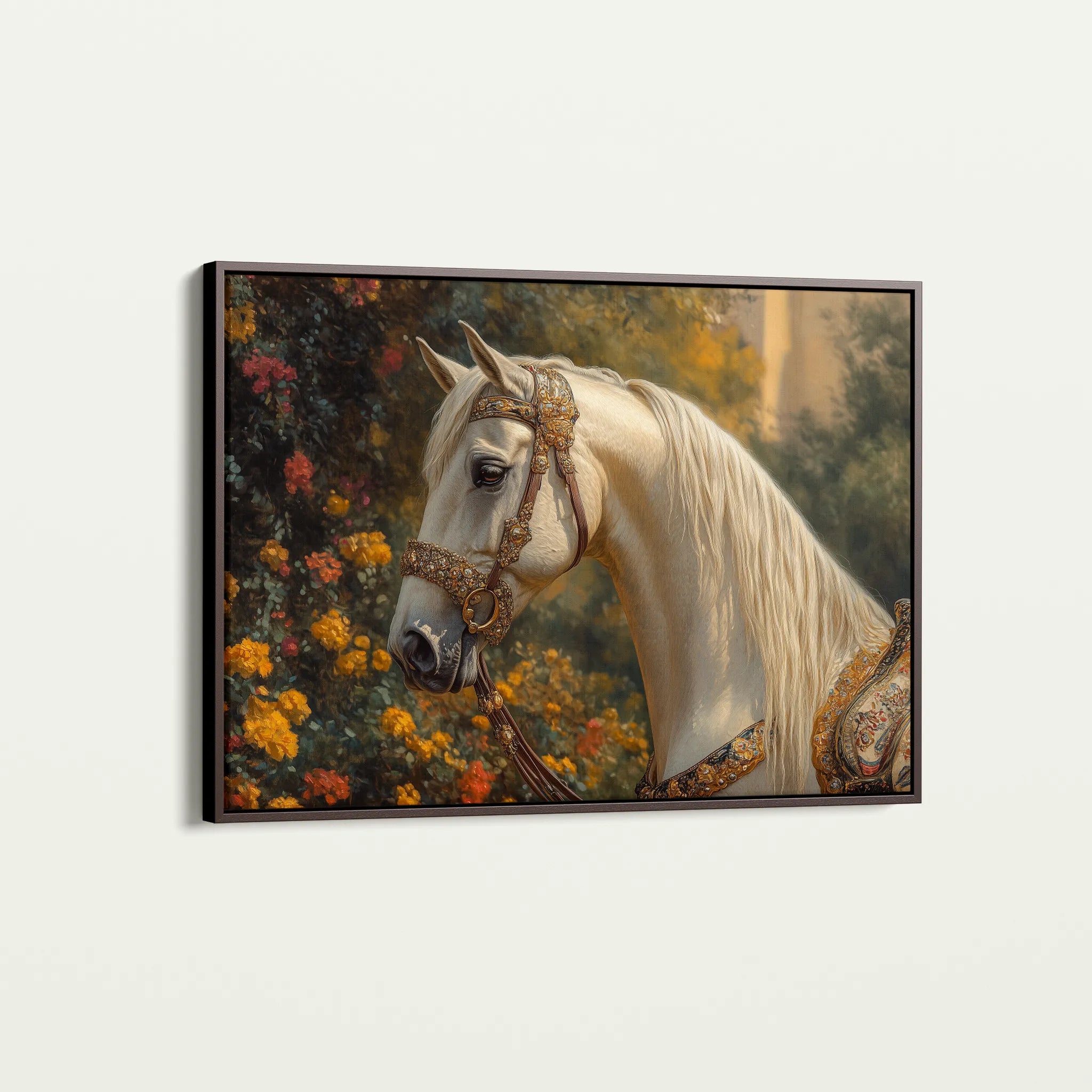 Horses 103 Canvas Art 60 x 40 cm / Black