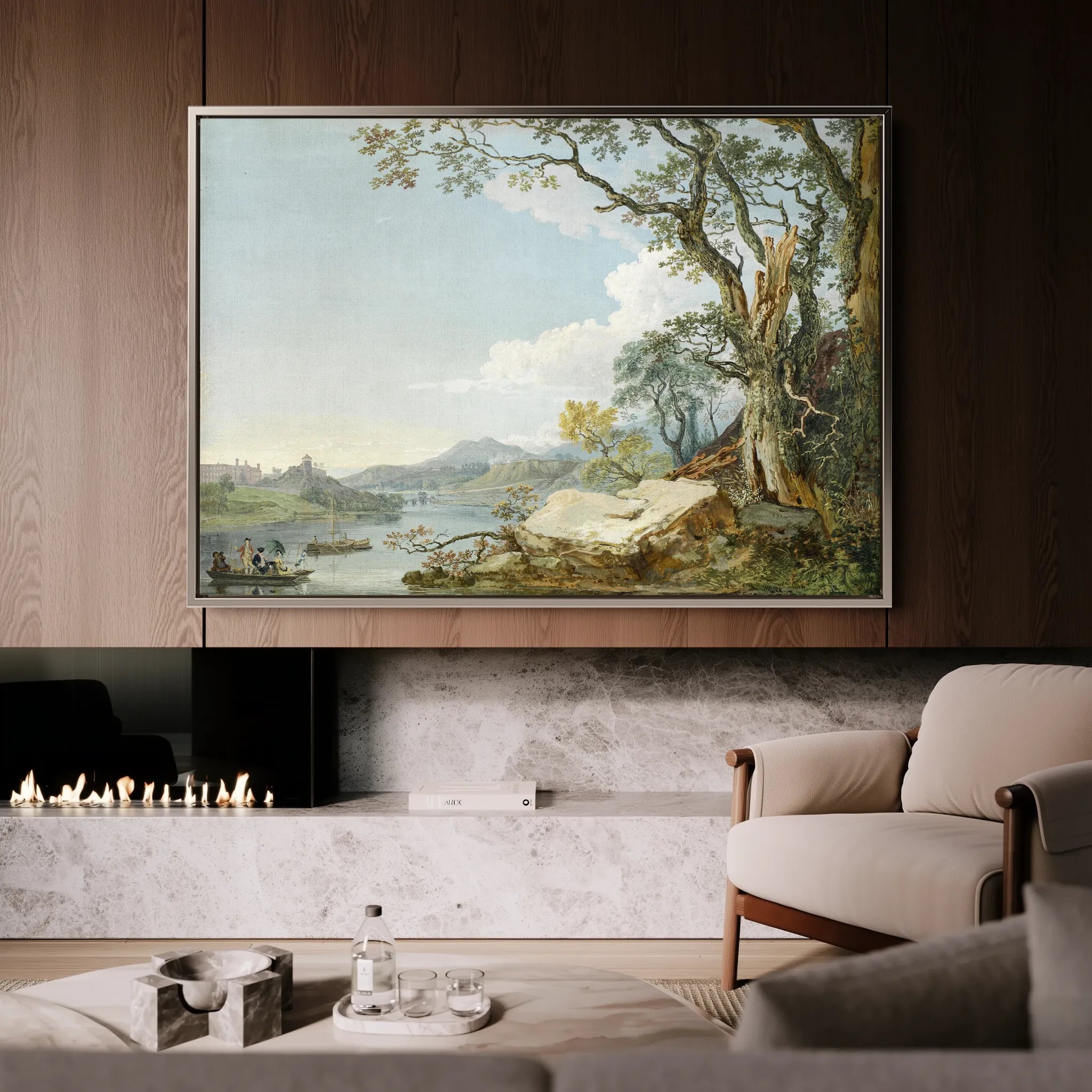 Landscape 103 Canvas Art 60 x 40 cm / Black
