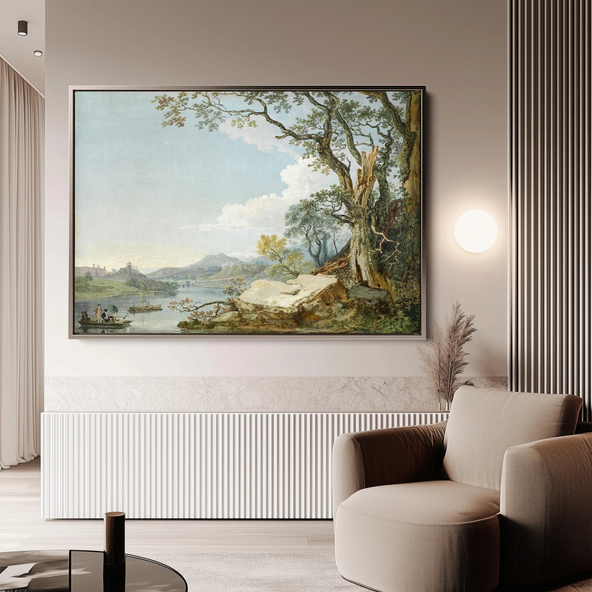 Landscape 103 Canvas Art 60 x 40 cm / Black