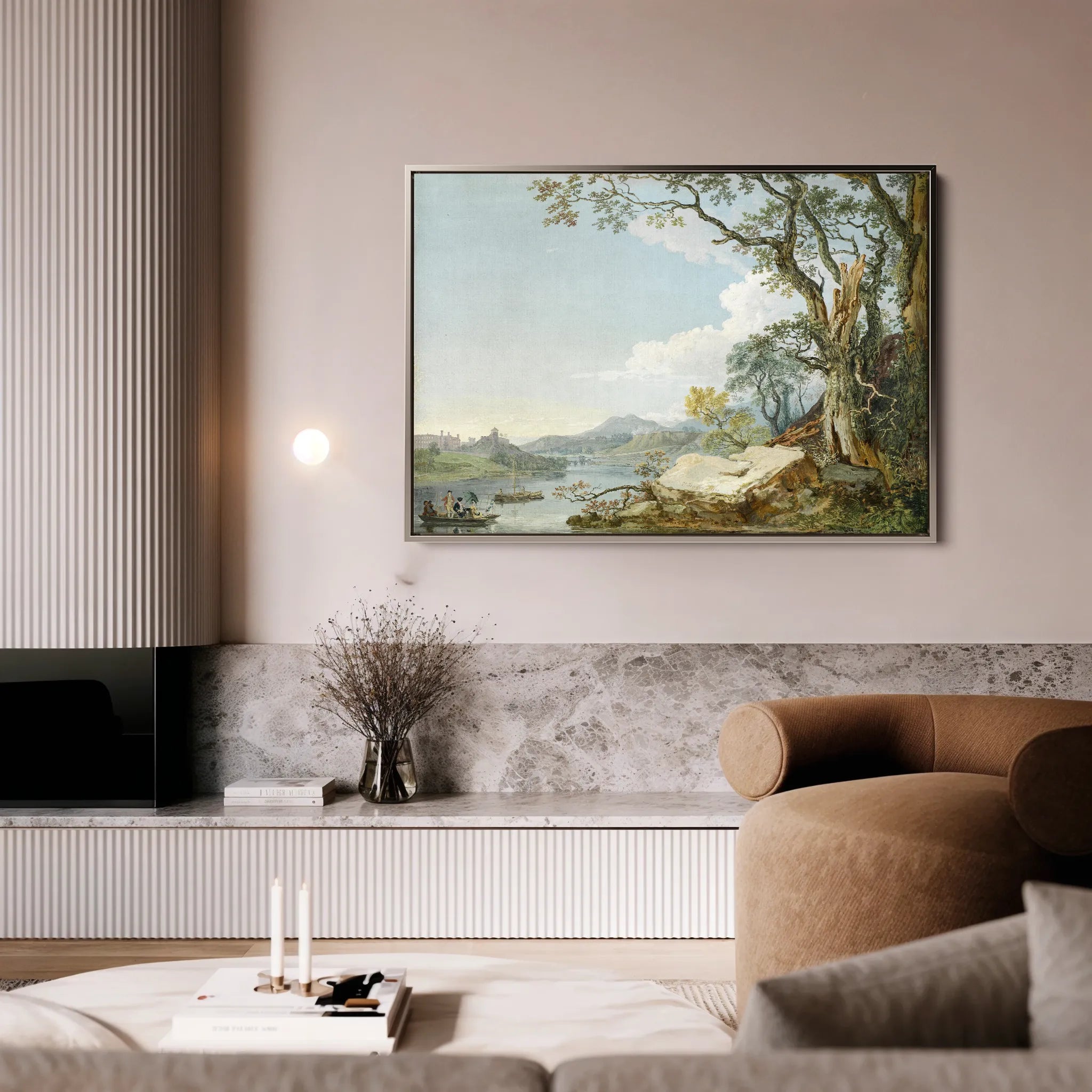 Landscape 103 Canvas Art 60 x 40 cm / Black
