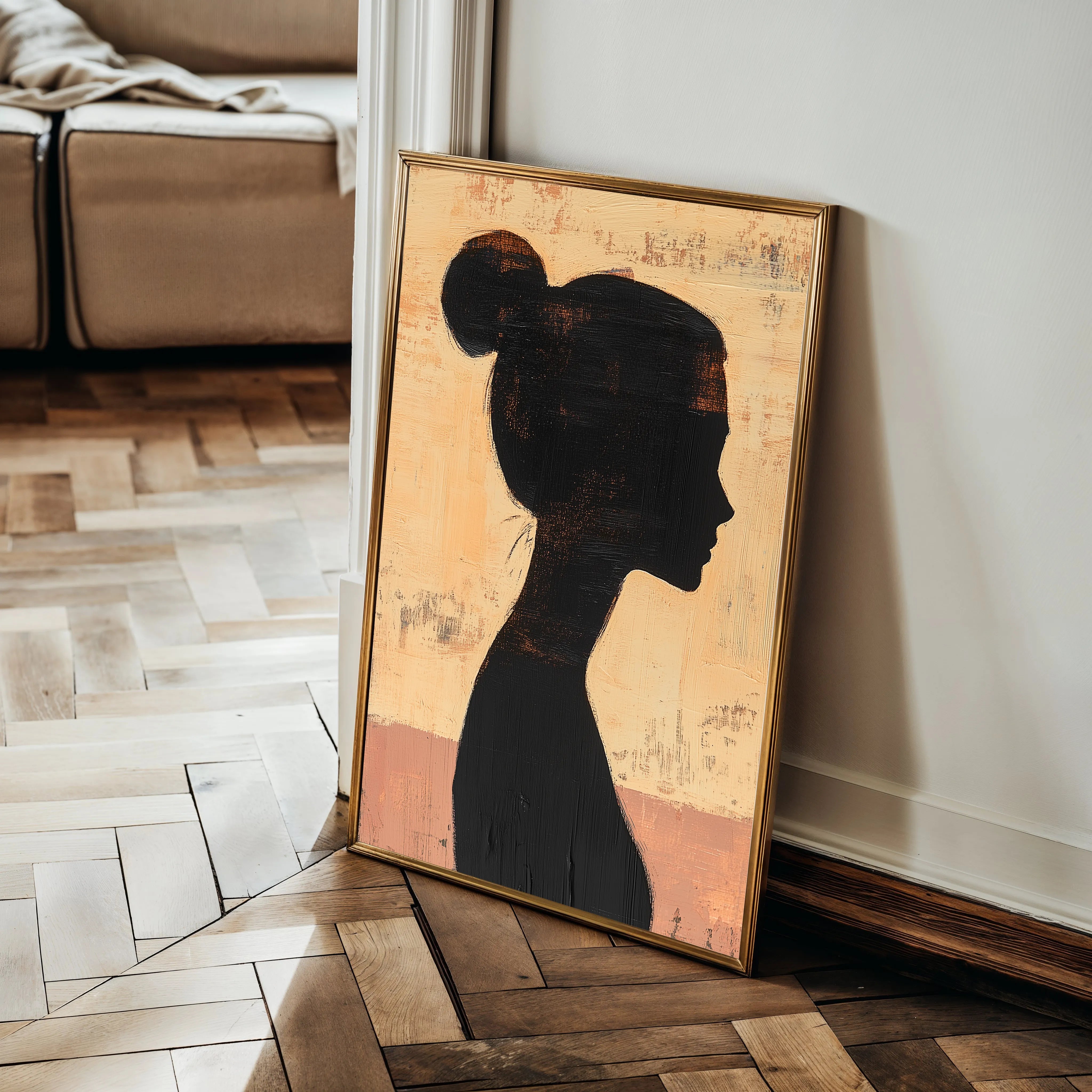 Portrait 103 Canvas Art 60 x 40 cm / Black
