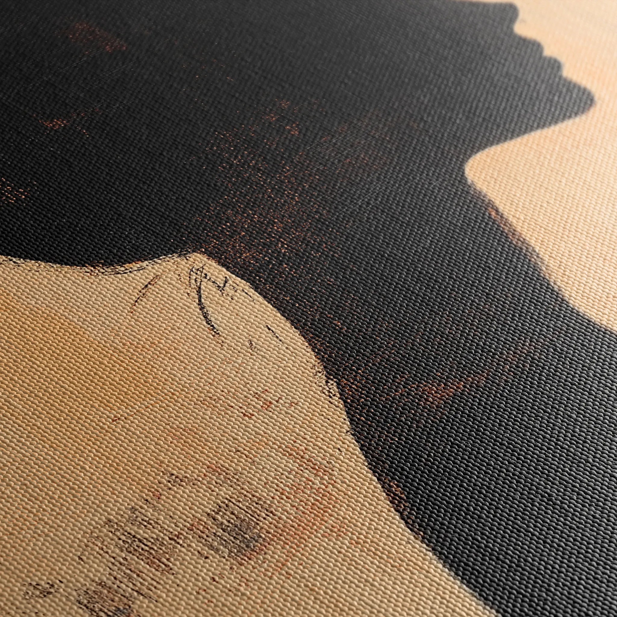 Portrait 103 Canvas Art 60 x 40 cm / Black