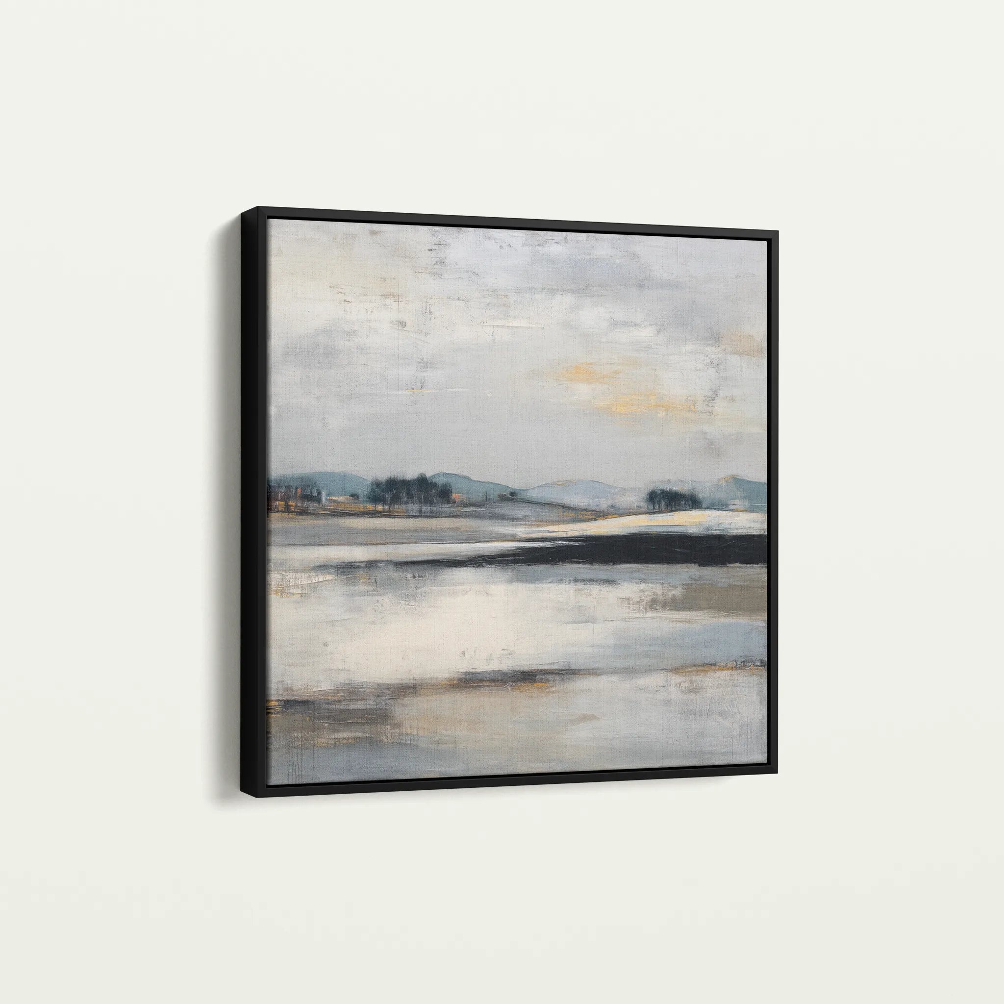 Abstract 1030 Canvas Art 60 x 60 cm / Black