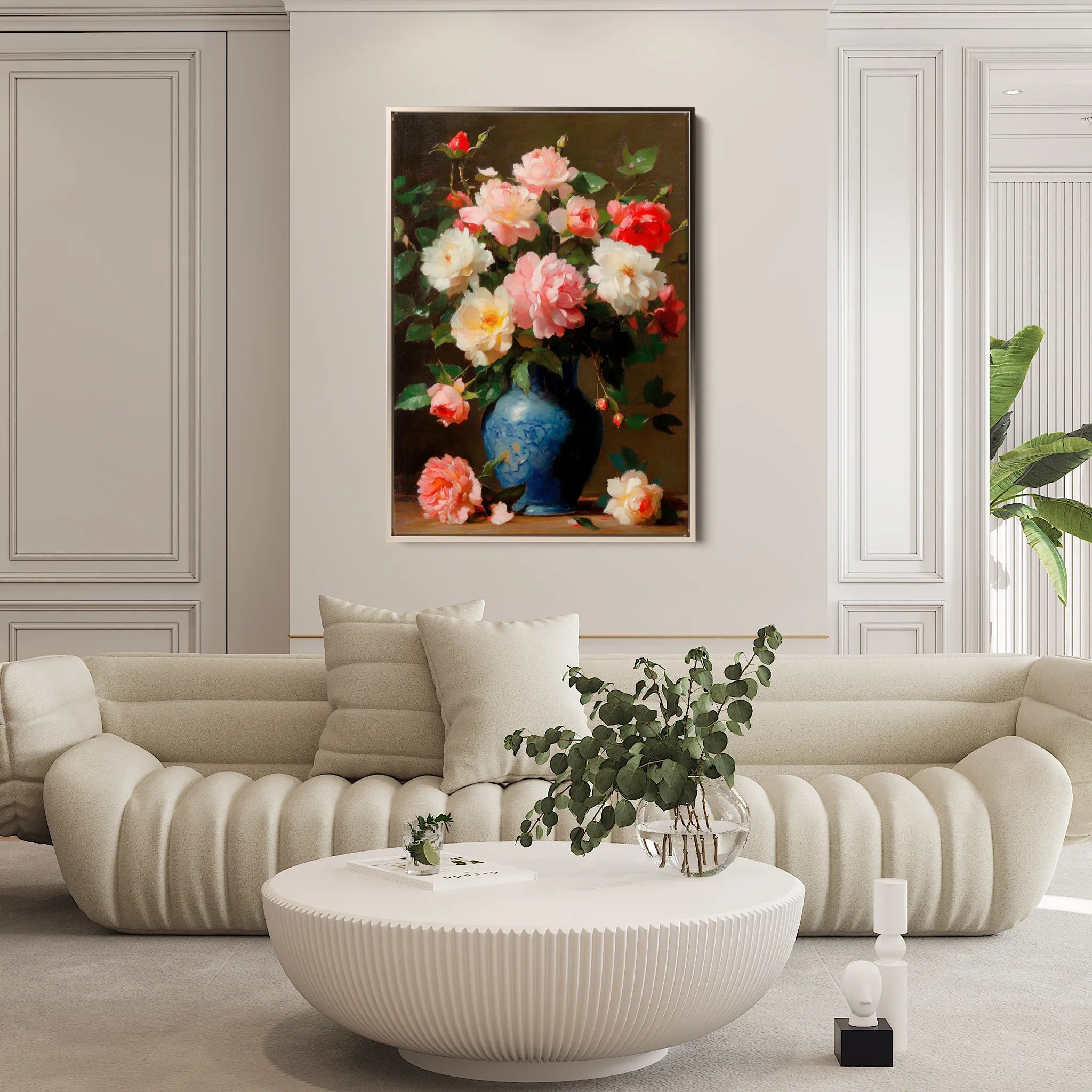 Floral 1030 Canvas Art 60 x 40 cm / Black