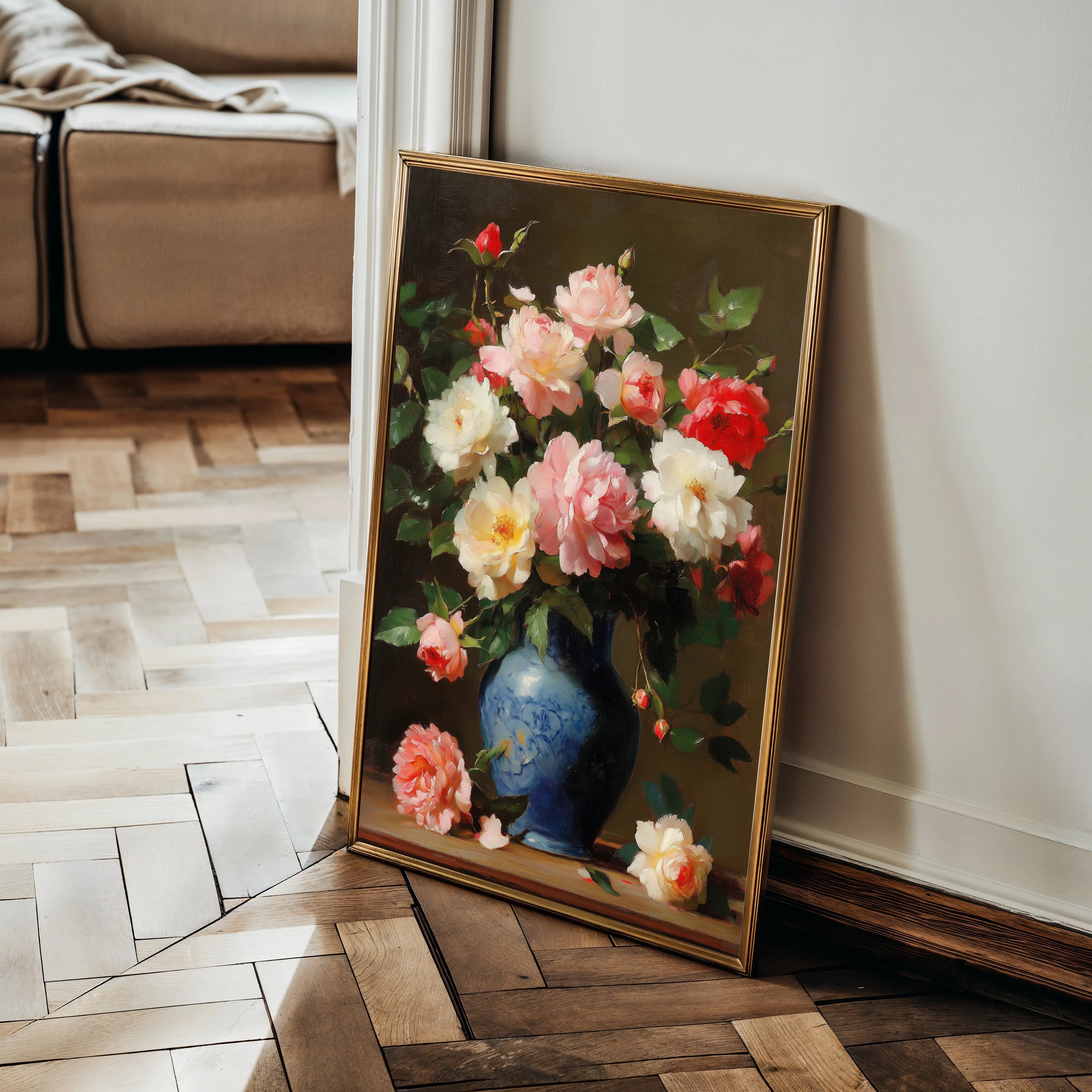 Floral 1030 Canvas Art 60 x 40 cm / Black