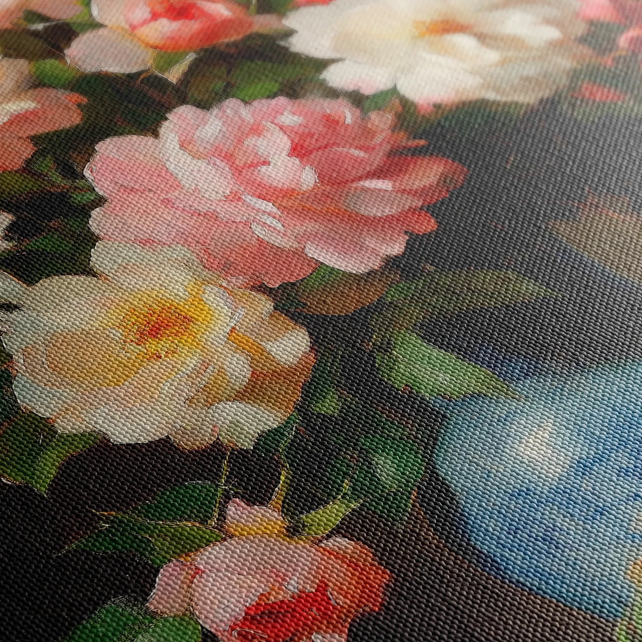 Floral 1030 Canvas Art 60 x 40 cm / Black