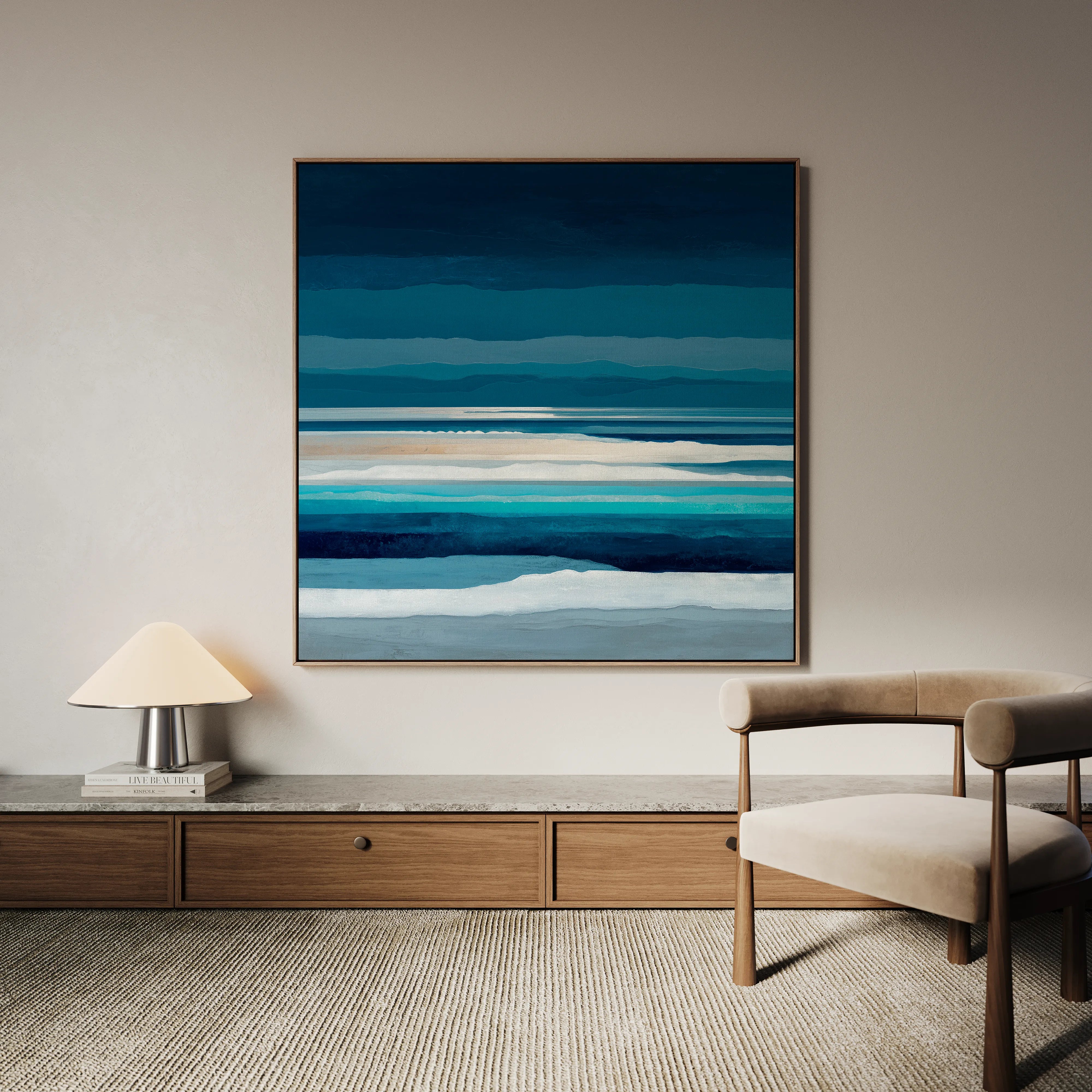 Abstract 1031 Canvas Art 60 x 60 cm / Black