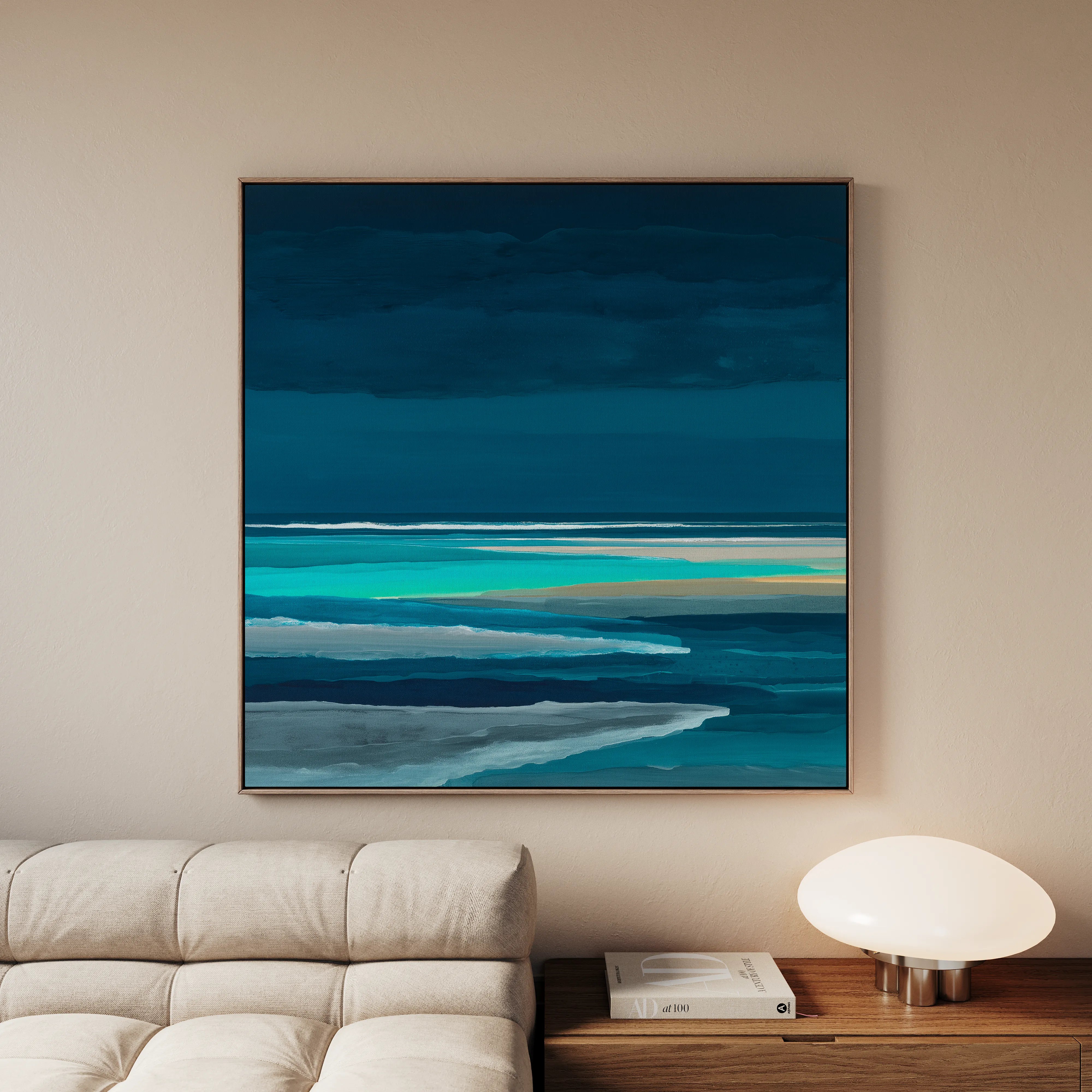 Abstract 1032 Canvas Art 60 x 60 cm / Black
