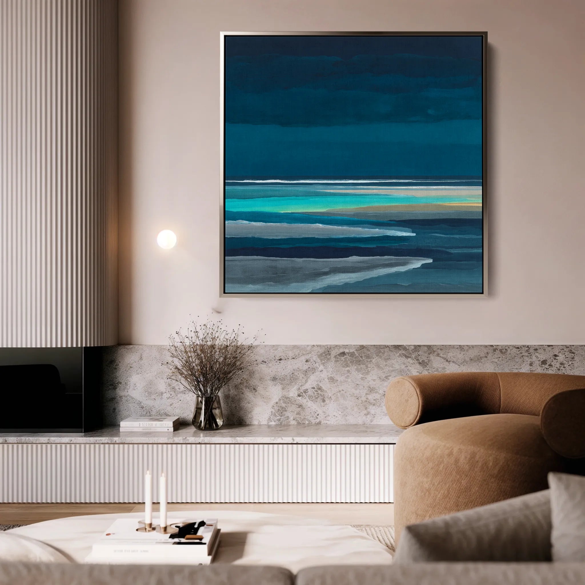 Abstract 1032 Canvas Art 60 x 60 cm / Black