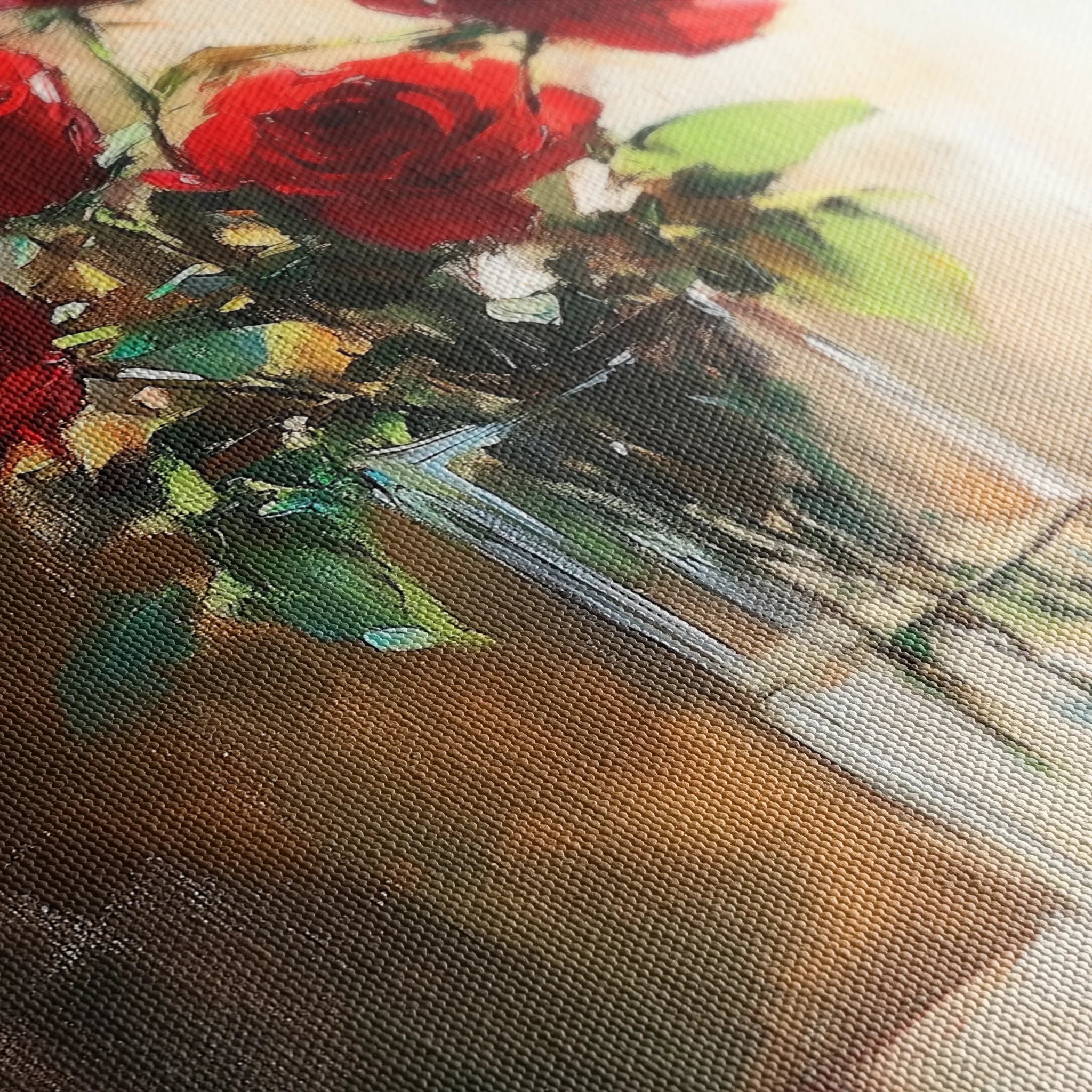 Floral 1032 Canvas Art 60 x 40 cm / Black