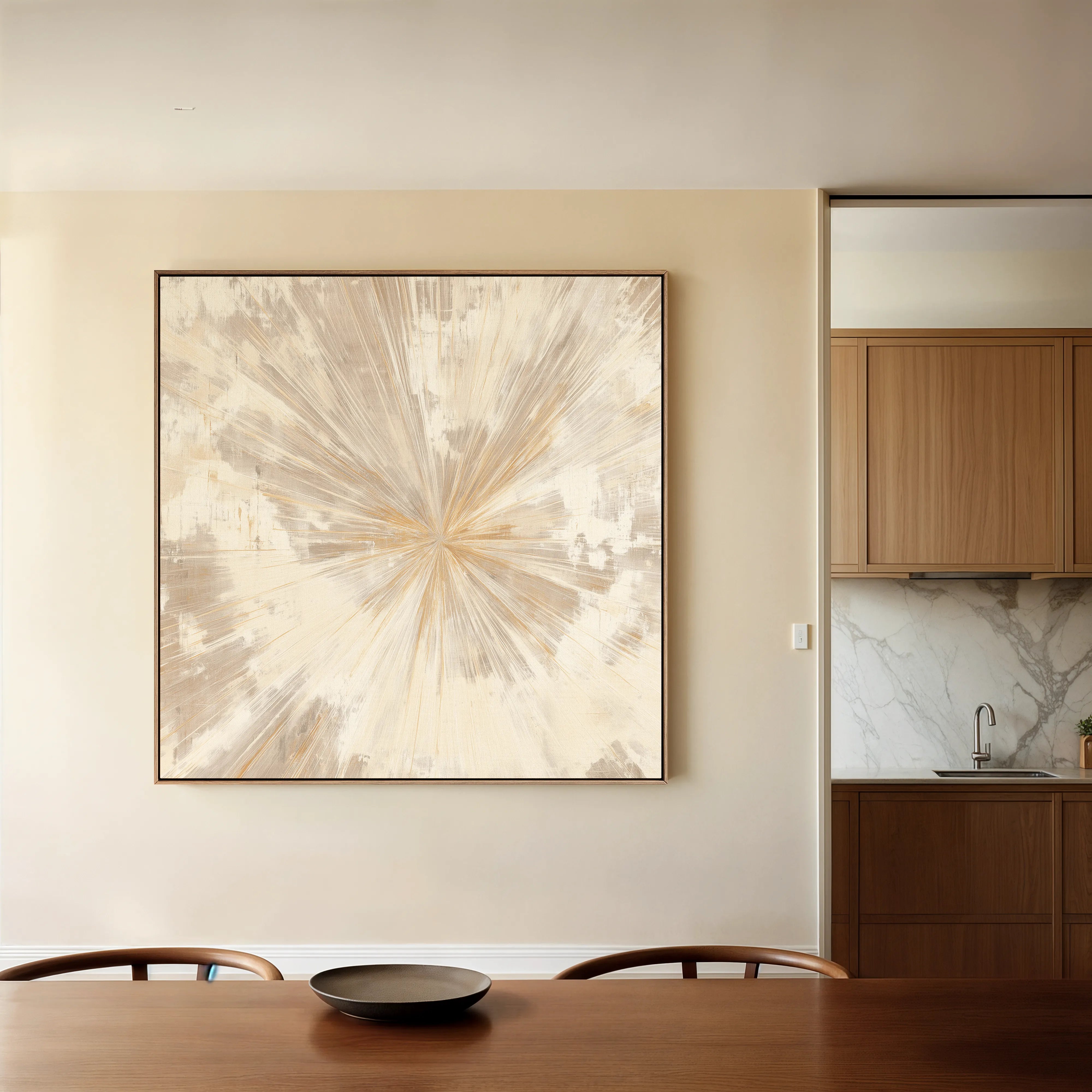 Abstract 1033 Canvas Art 60 x 60 cm / Black