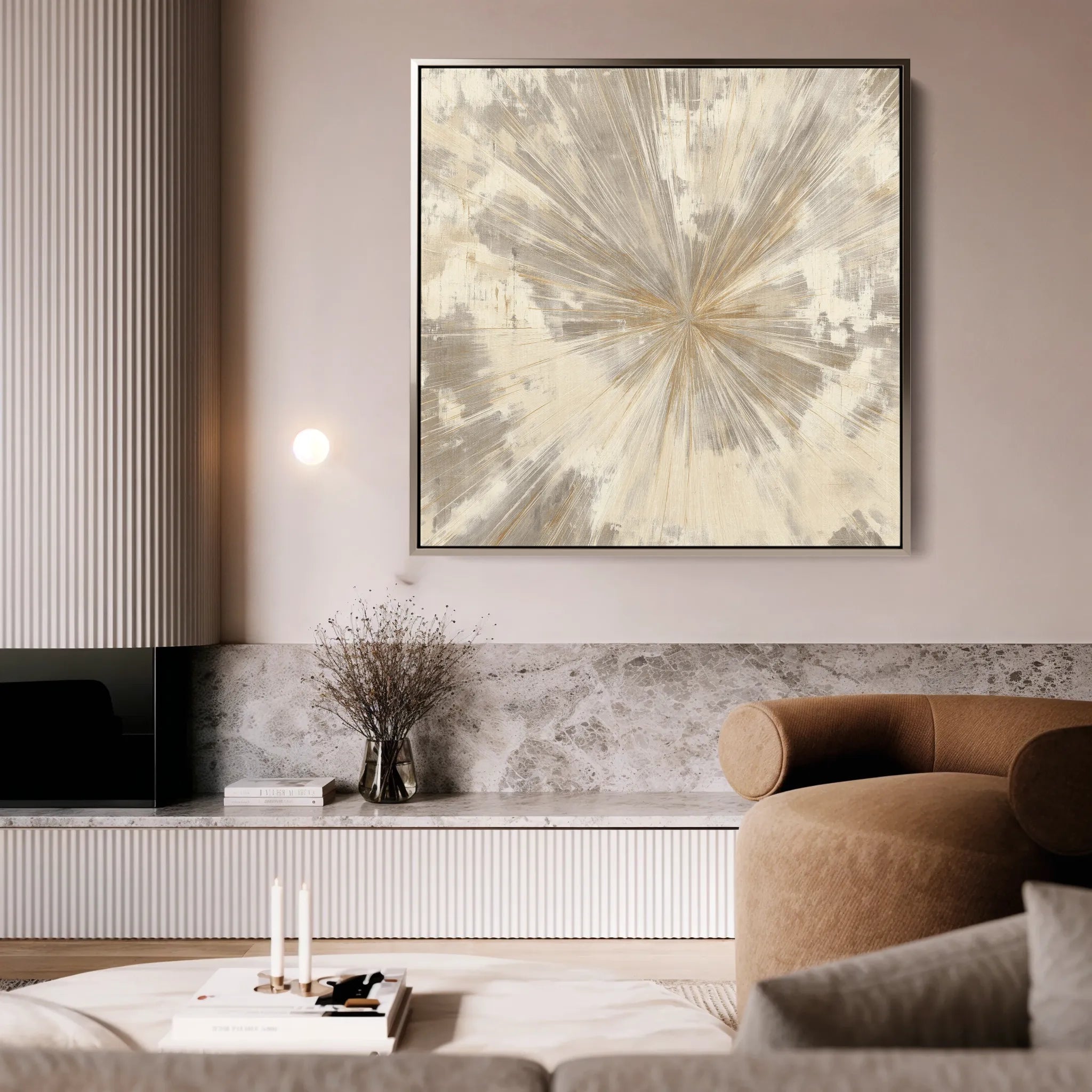 Abstract 1033 Canvas Art 60 x 60 cm / Black
