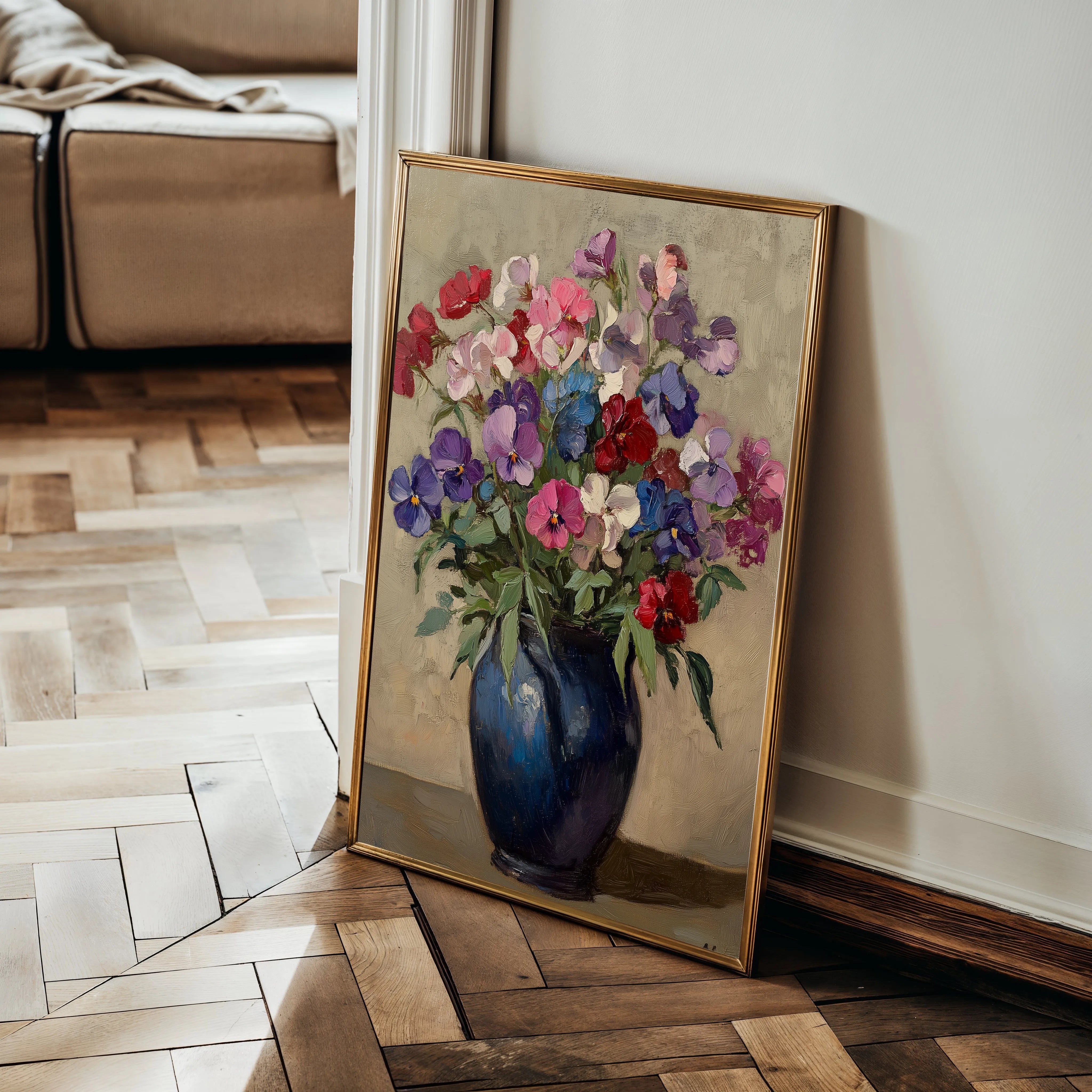Floral 1033 Canvas Art 60 x 40 cm / Black