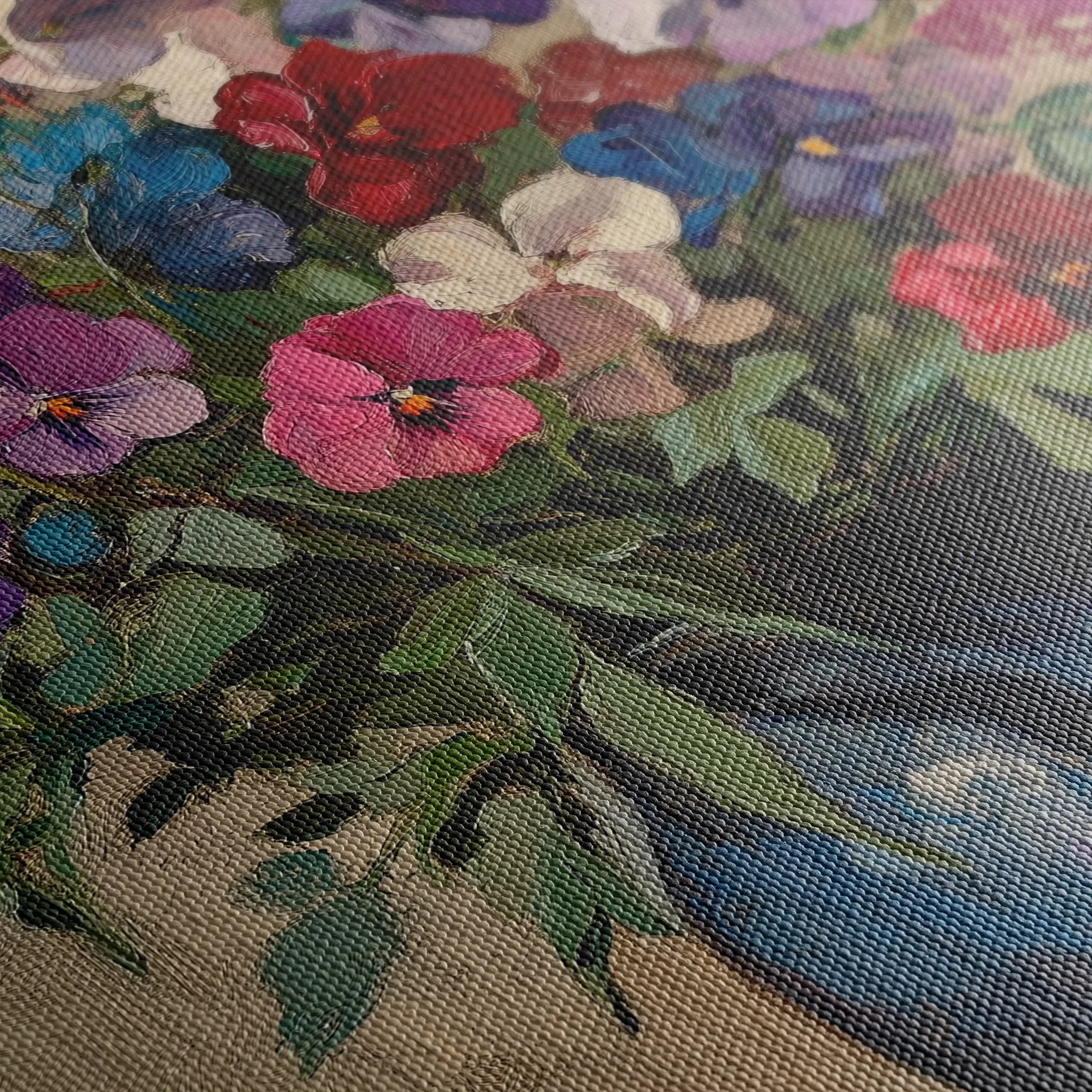 Floral 1033 Canvas Art 60 x 40 cm / Black