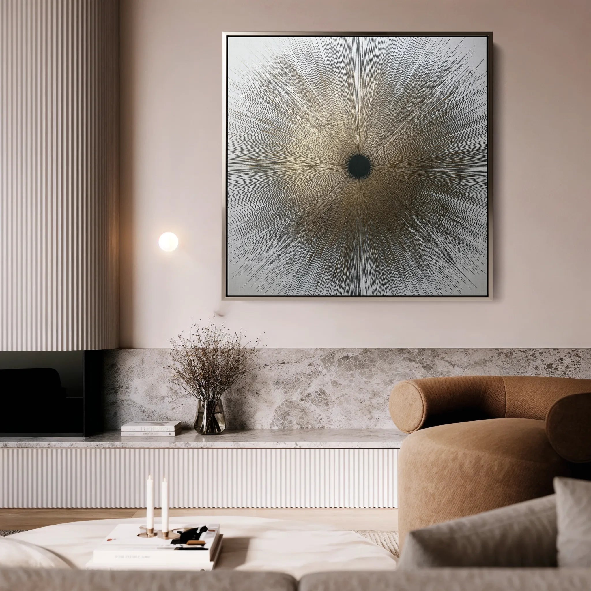 Abstract 1034 Canvas Art 60 x 60 cm / Black