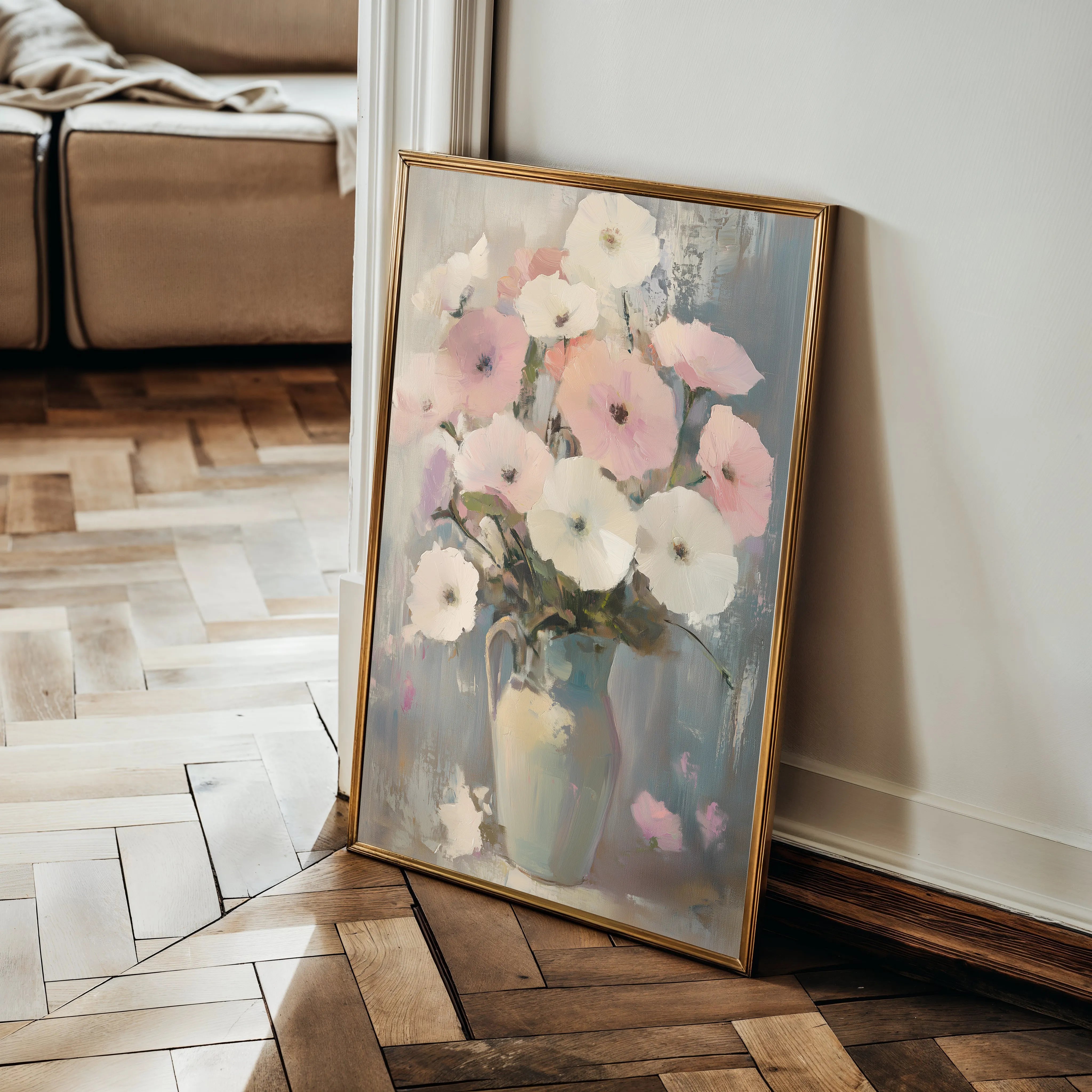 Floral 1034 Canvas Art 60 x 40 cm / Black