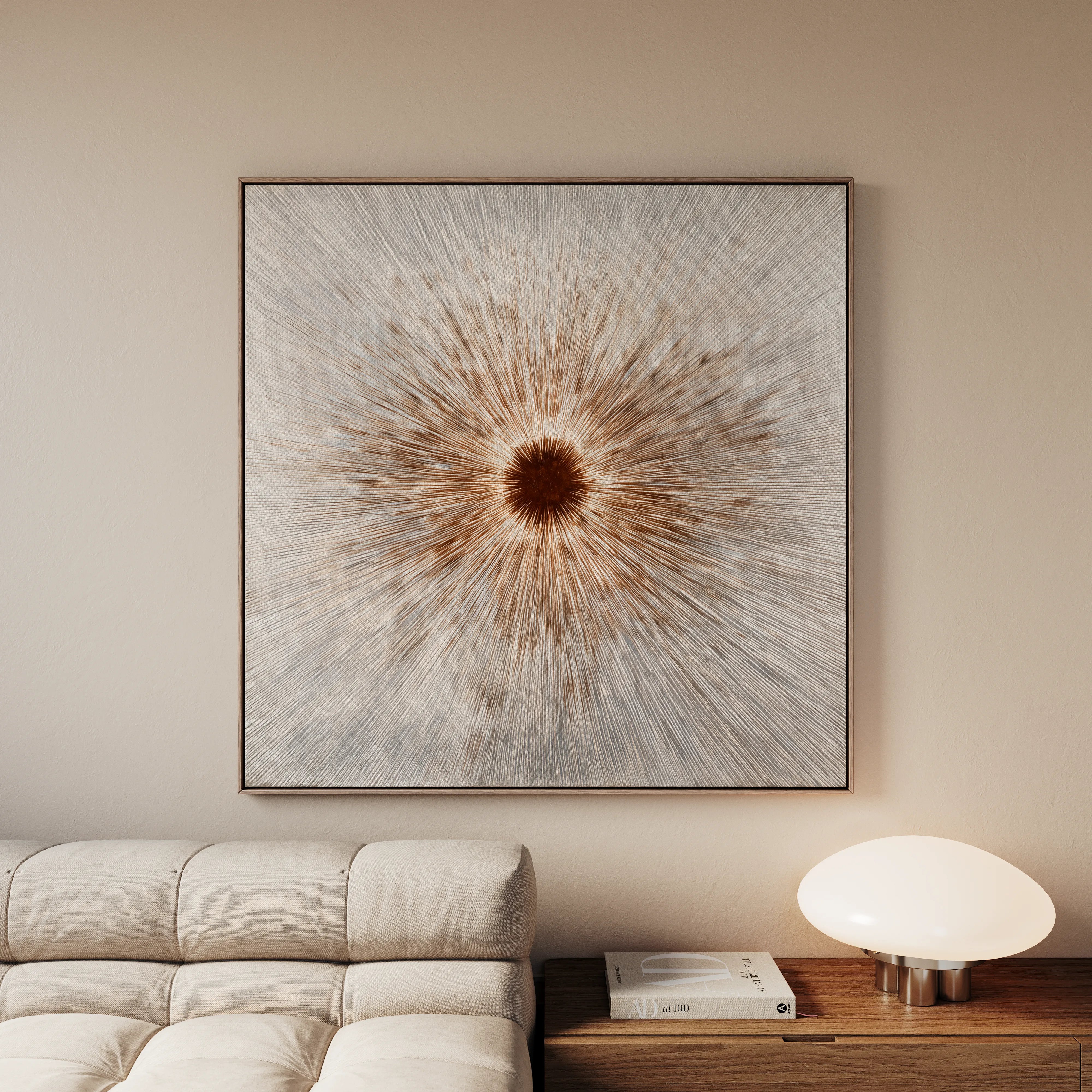 Abstract 1035 Canvas Art 60 x 60 cm / Black