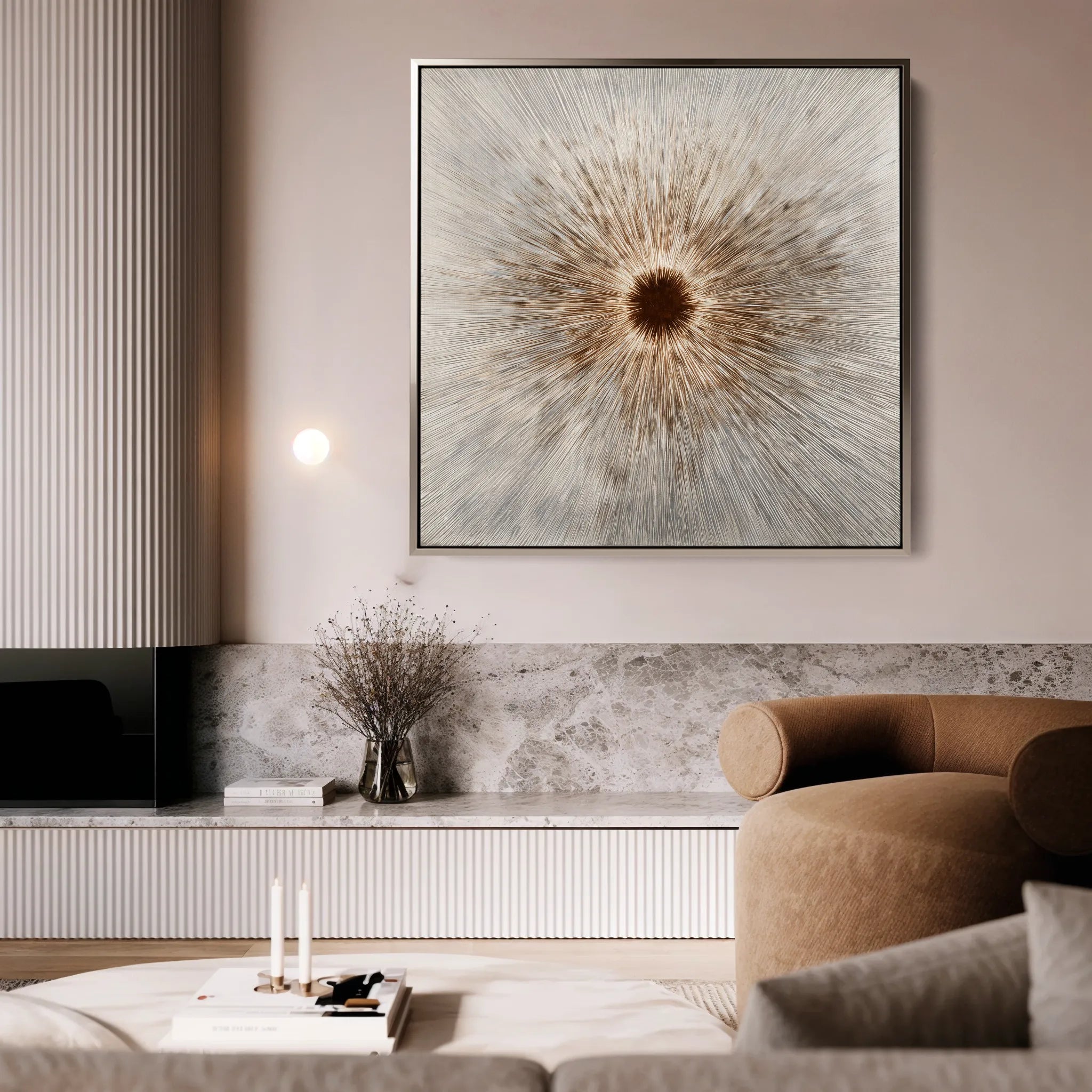 Abstract 1035 Canvas Art 60 x 60 cm / Black