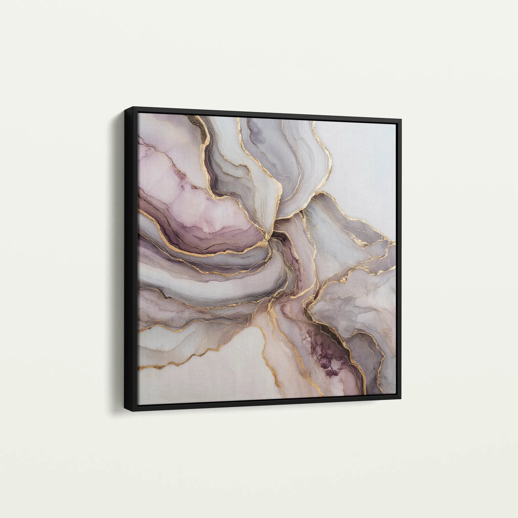 Abstract 1036 Canvas Art 60 x 60 cm / Black