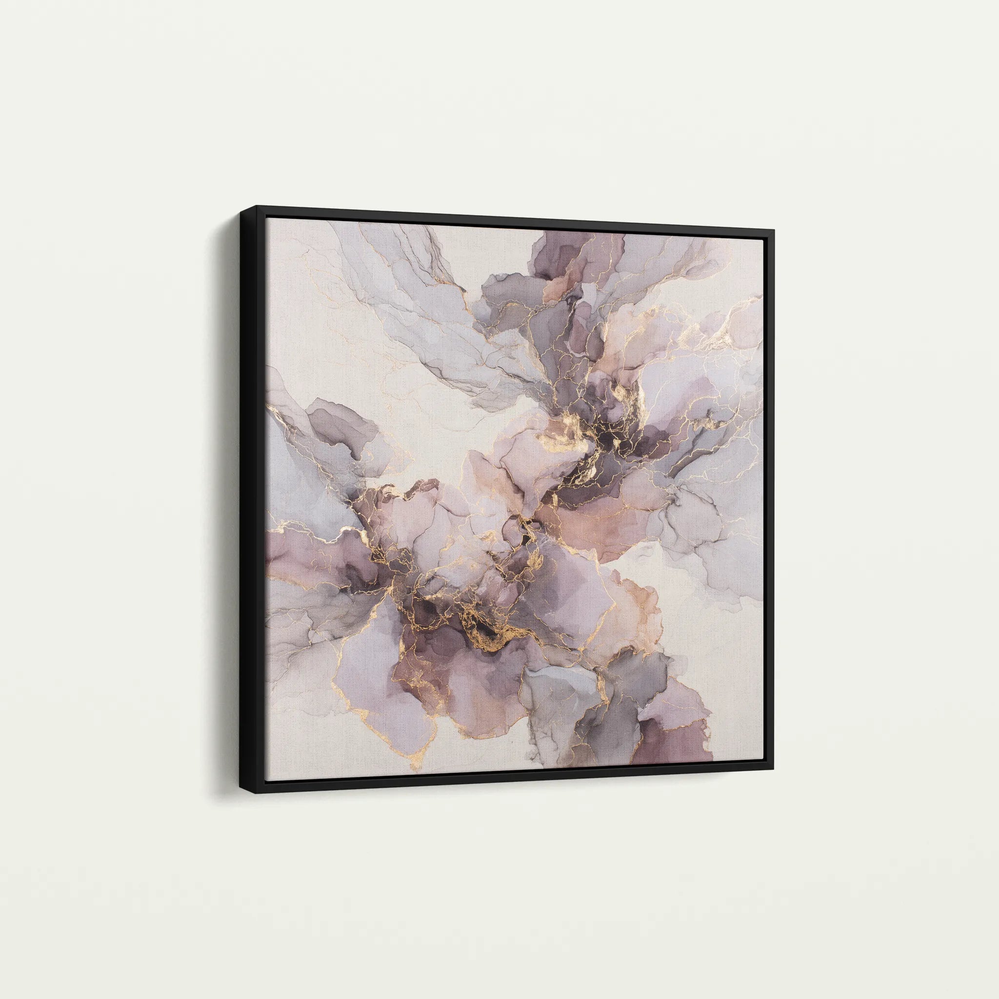 Abstract 1037 Canvas Art 60 x 60 cm / Black