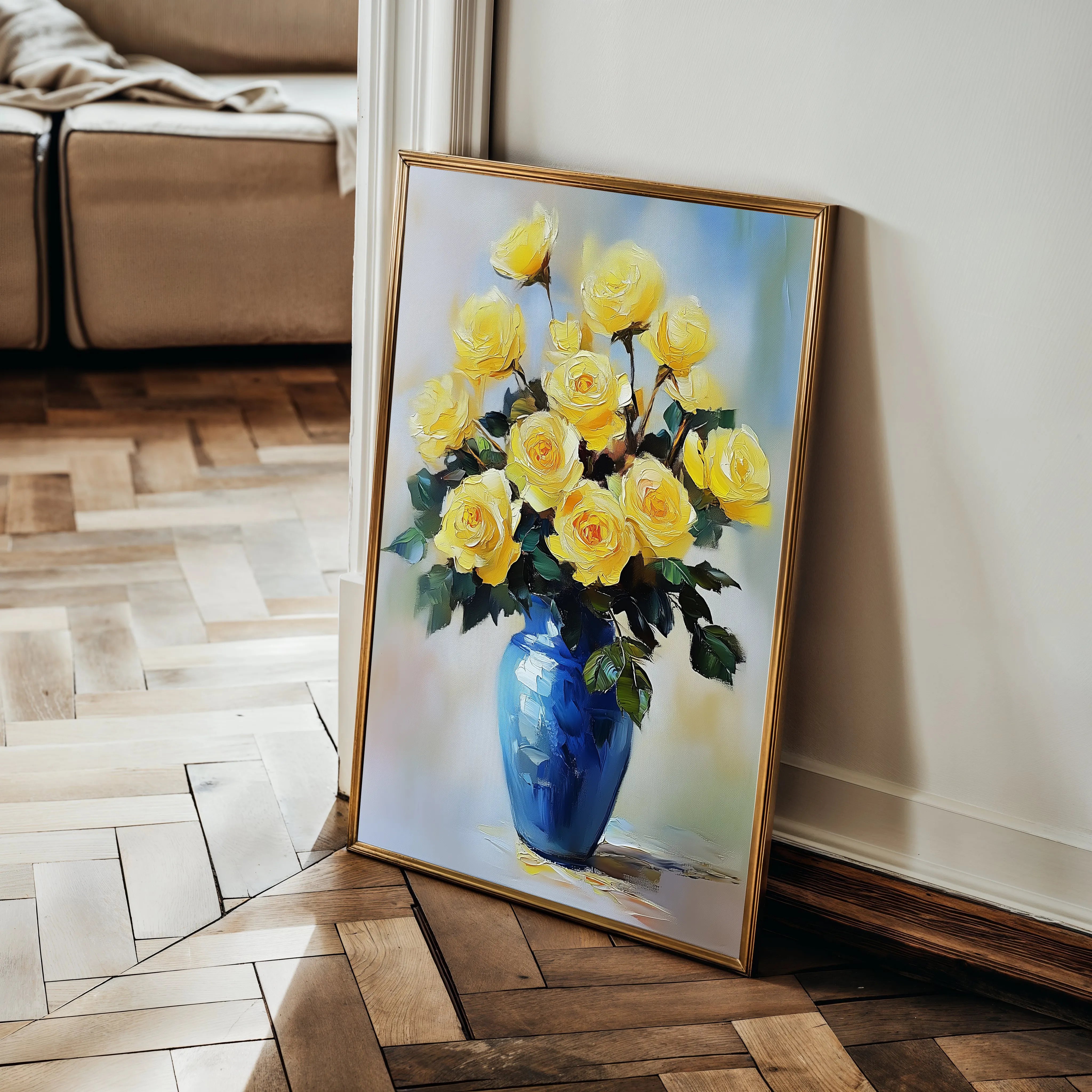 Floral 1037 Canvas Art 60 x 40 cm / Black