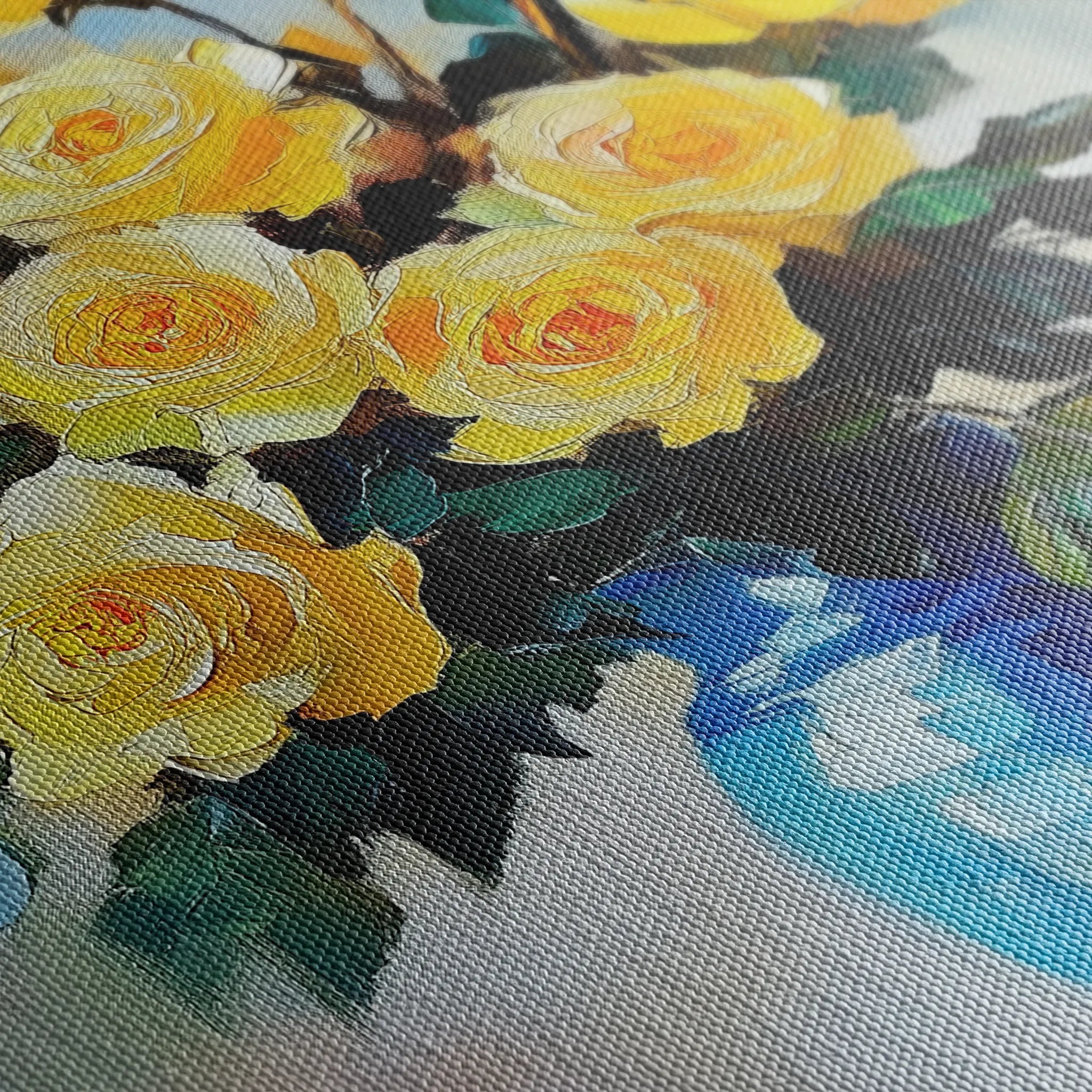 Floral 1037 Canvas Art 60 x 40 cm / Black