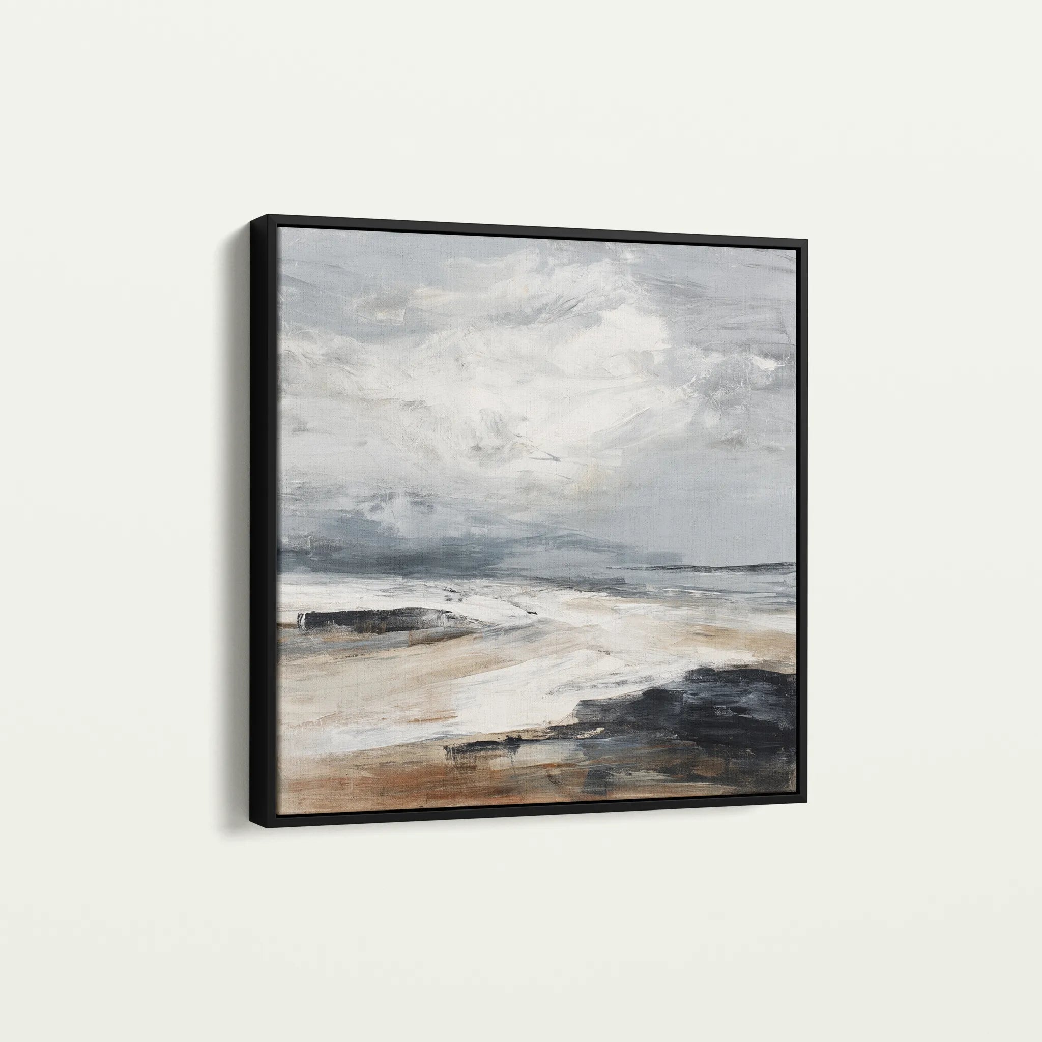 Abstract 1038 Canvas Art 60 x 60 cm / Black