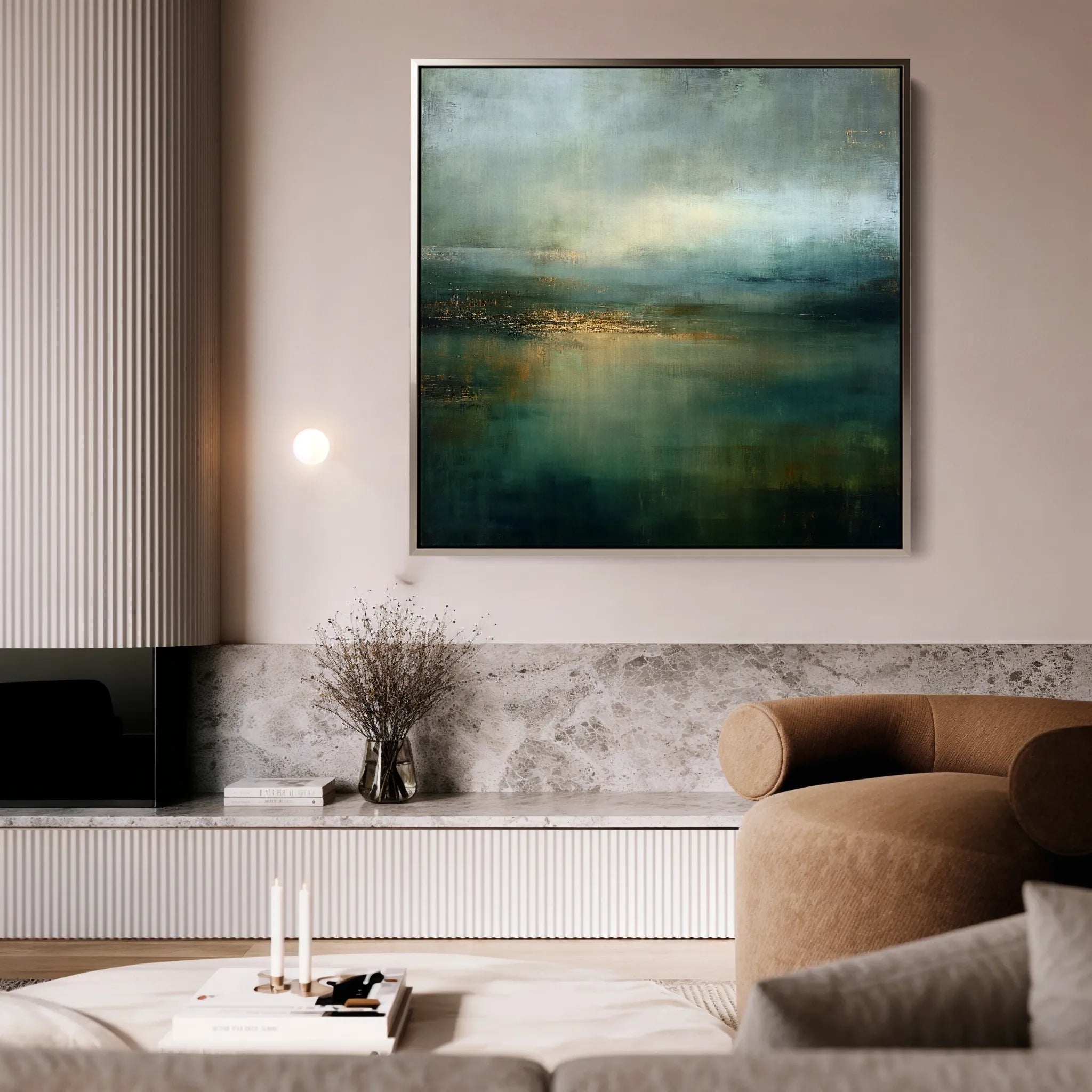 Abstract 1039 Canvas Art 60 x 60 cm / Black