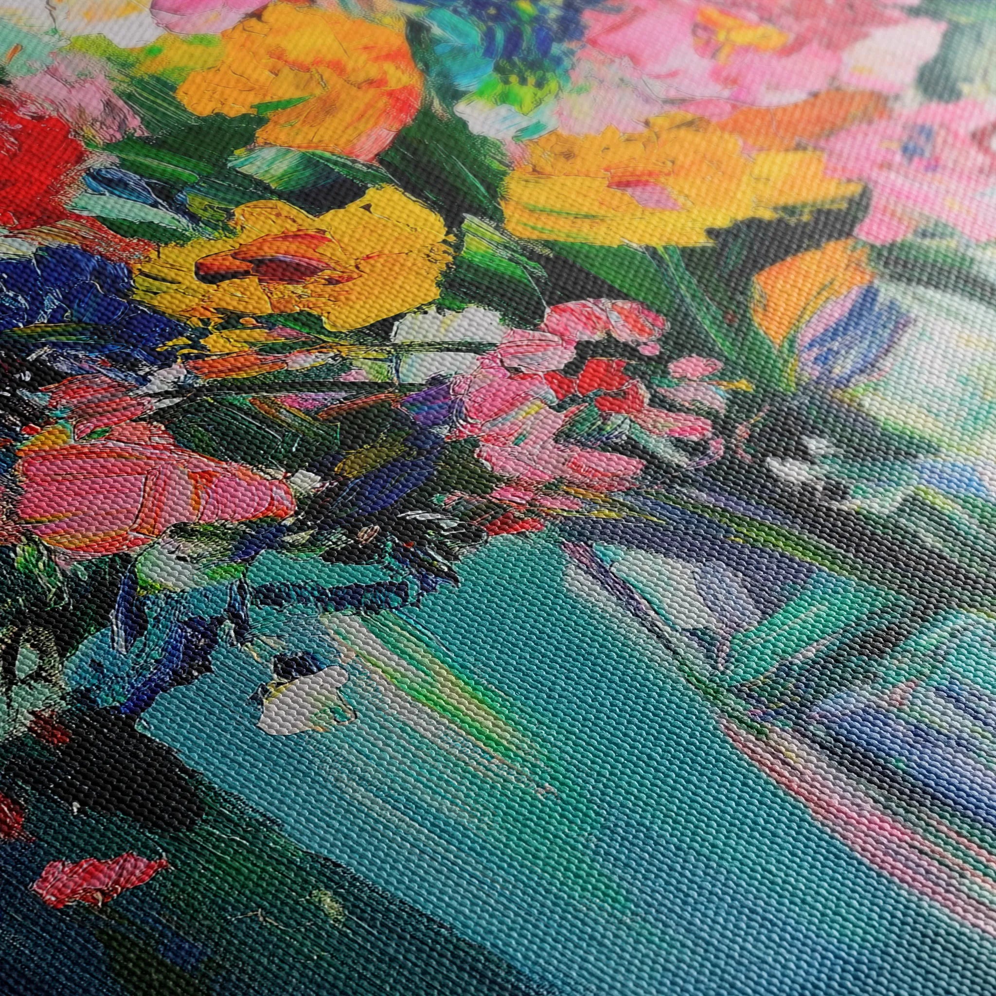 Floral 1039 Canvas Art 60 x 40 cm / Black