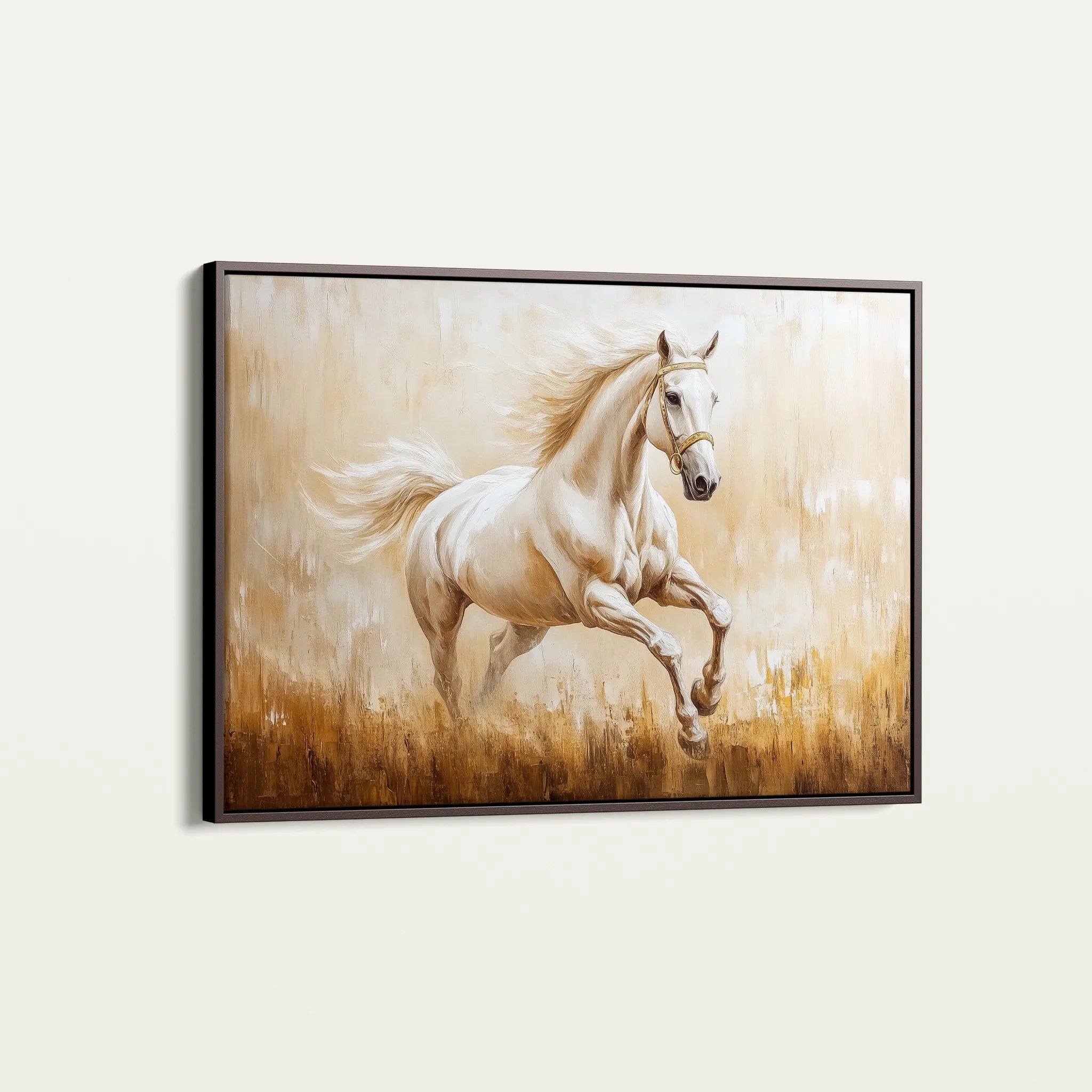 Horses 104 Canvas Art 60 x 40 cm / Black