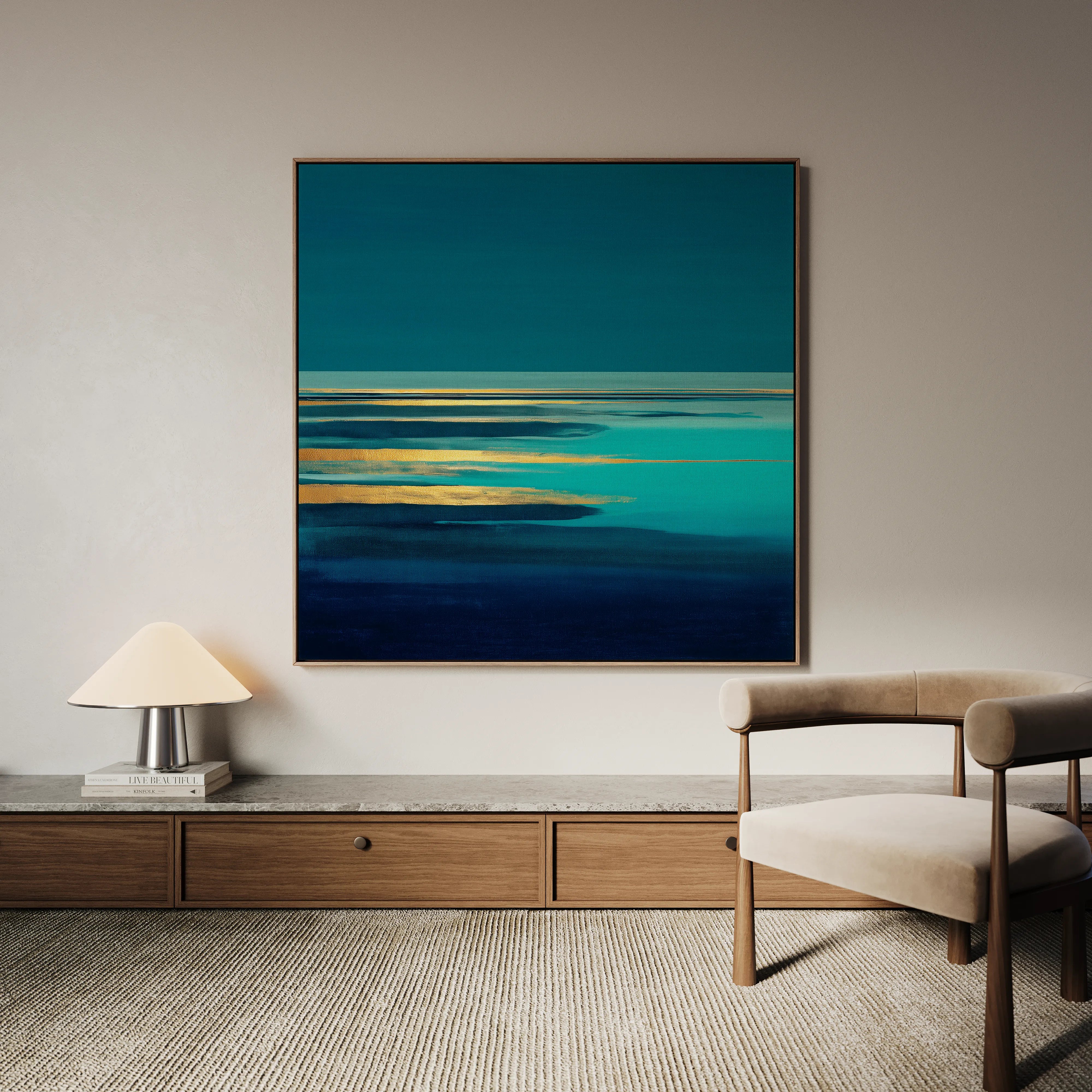 Abstract 1040 Canvas Art 60 x 60 cm / Black