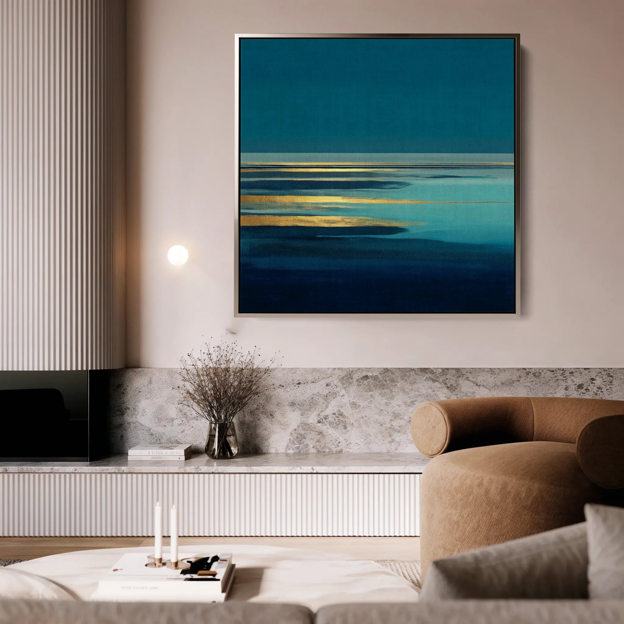 Abstract 1040 Canvas Art 60 x 60 cm / Black