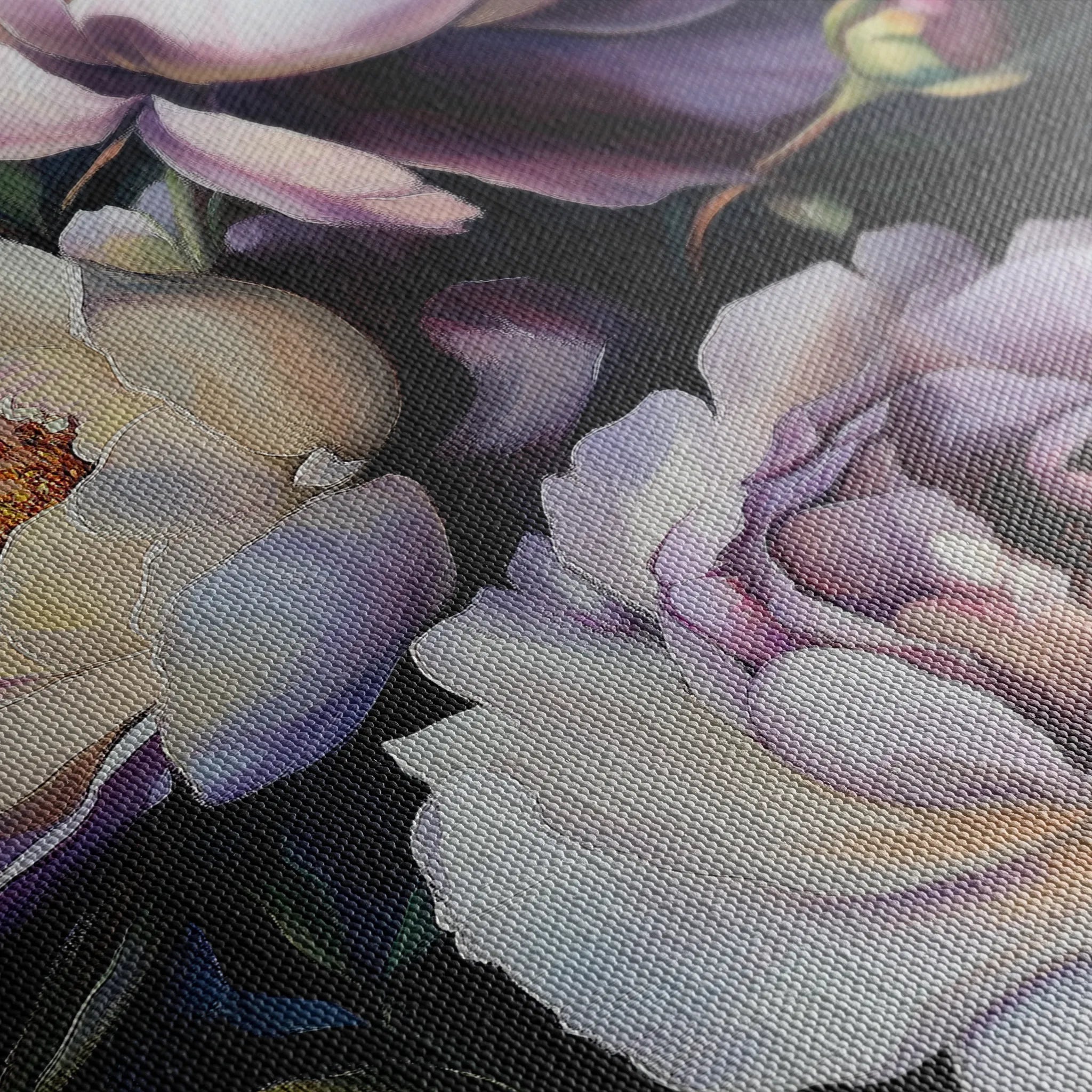 Floral 1041 Canvas Art 60 x 40 cm / Black