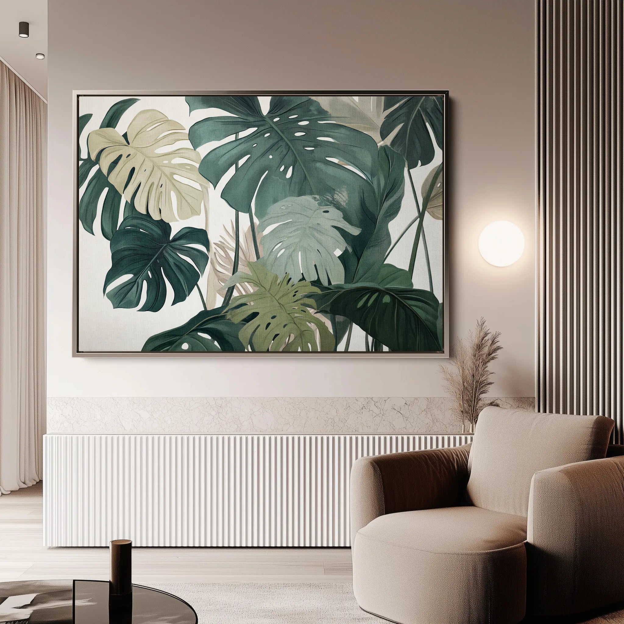 Floral 1042 Canvas Art 60 x 40 cm / Black