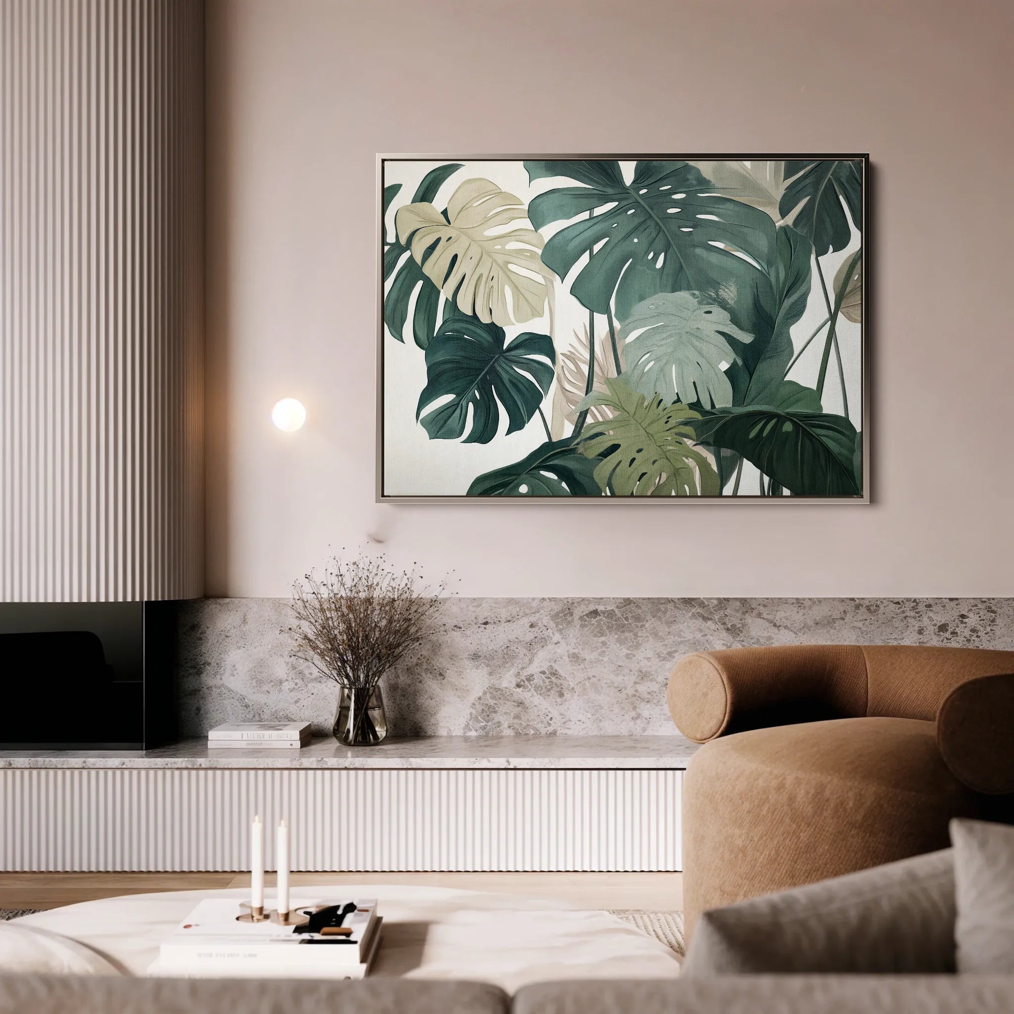Floral 1042 Canvas Art 60 x 40 cm / Black