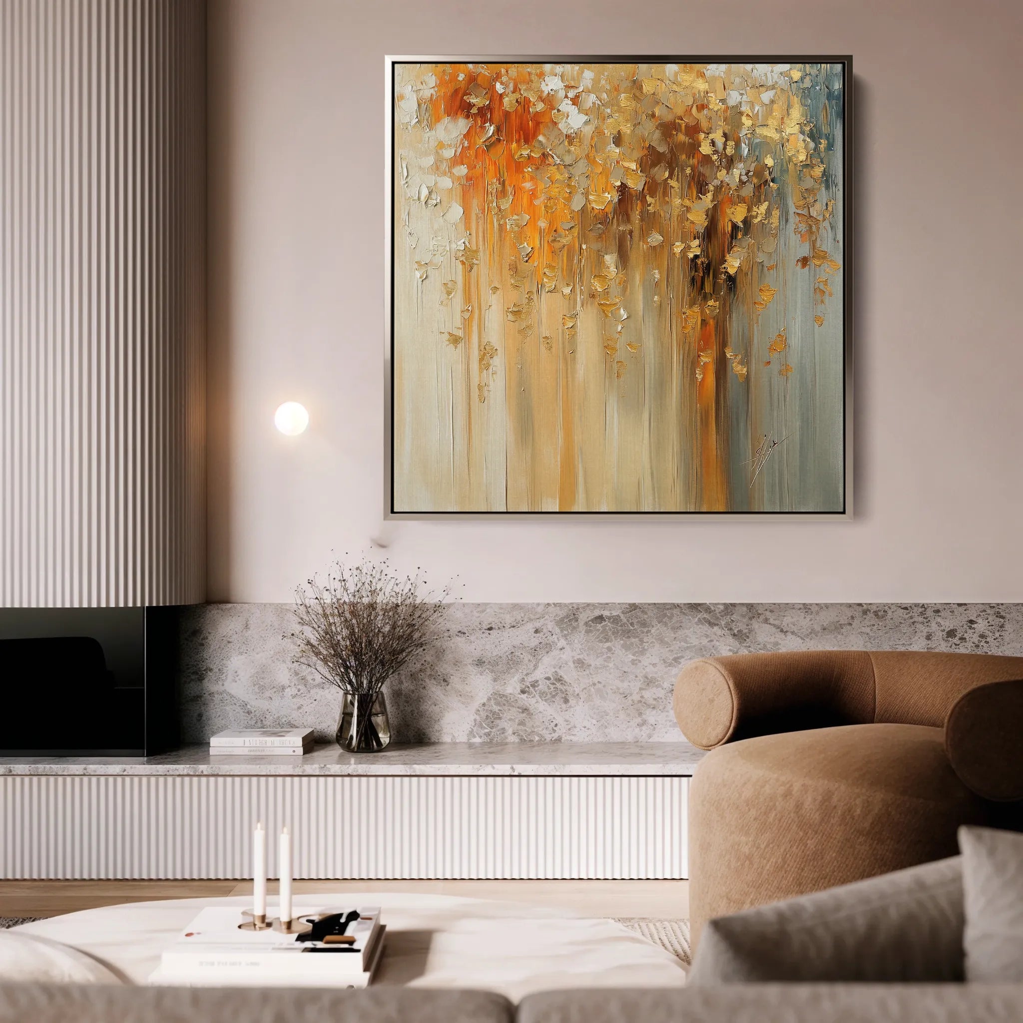 Abstract 1043 Canvas Art 60 x 60 cm / Black