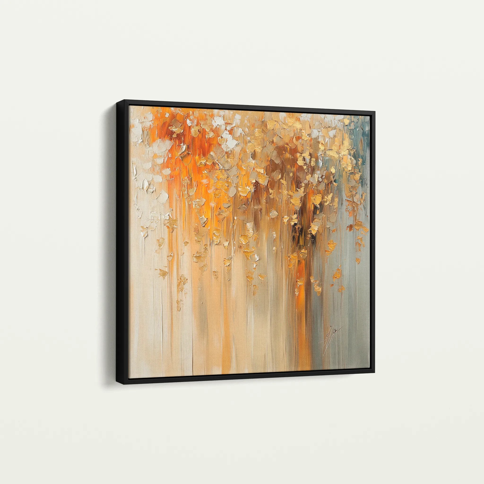 Abstract 1043 Canvas Art 60 x 60 cm / Black